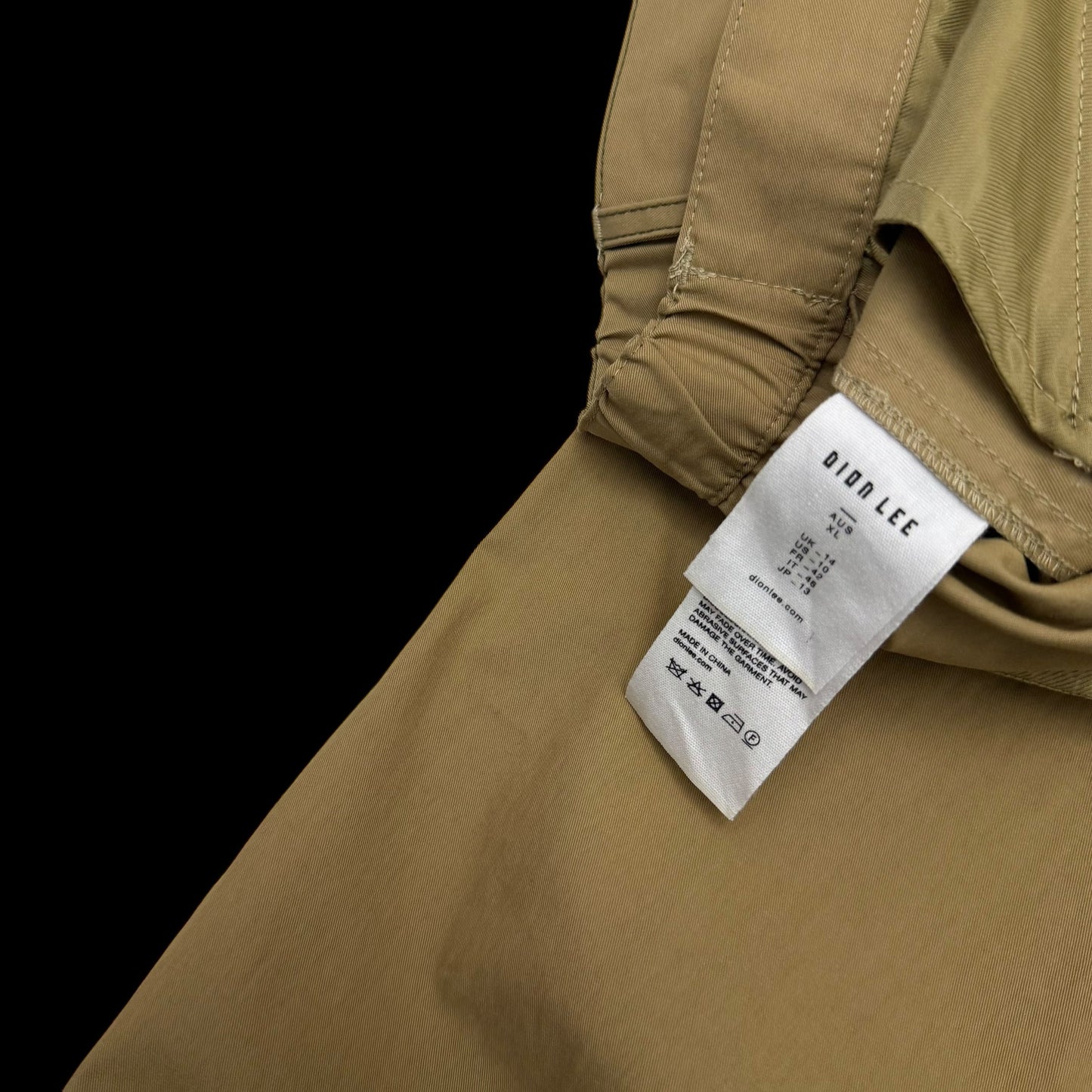 Dion Lee SS24 Straight-Leg Cargo Trousers Brown (Size XL)
