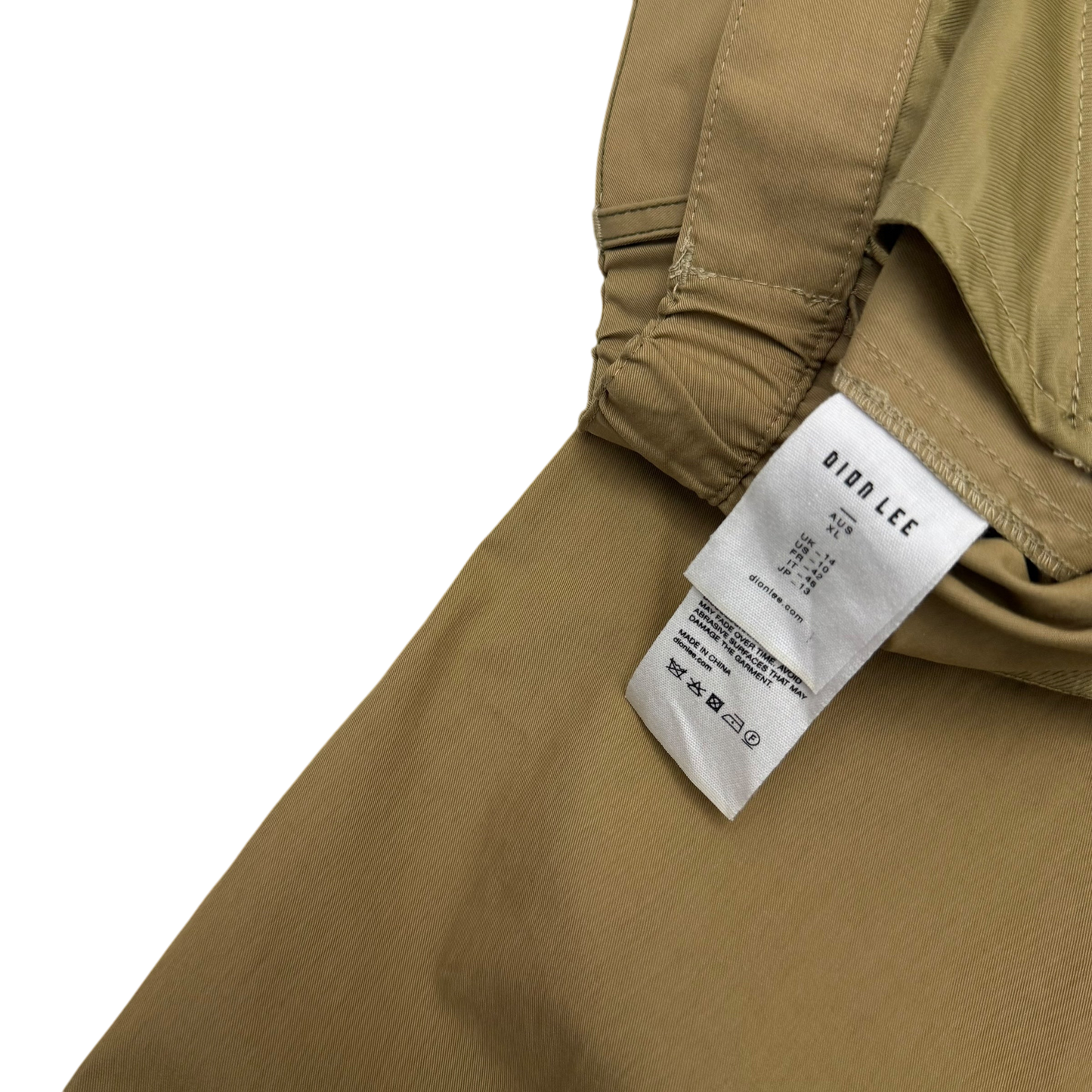 Dion Lee SS24 Straight-Leg Cargo Trousers Brown (Size XL)