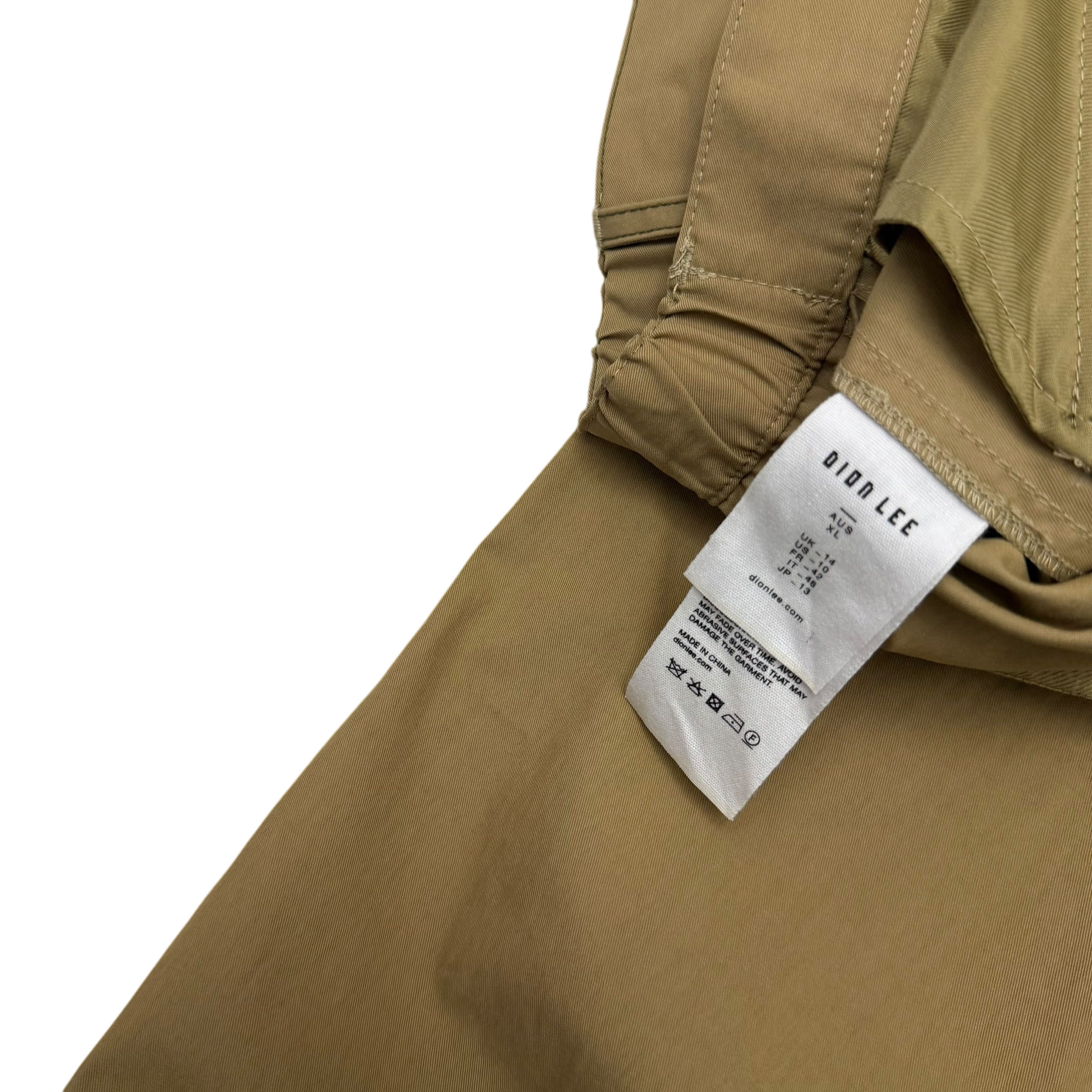 Dion Lee SS24 Straight-Leg Cargo Trousers Brown (Size XL)