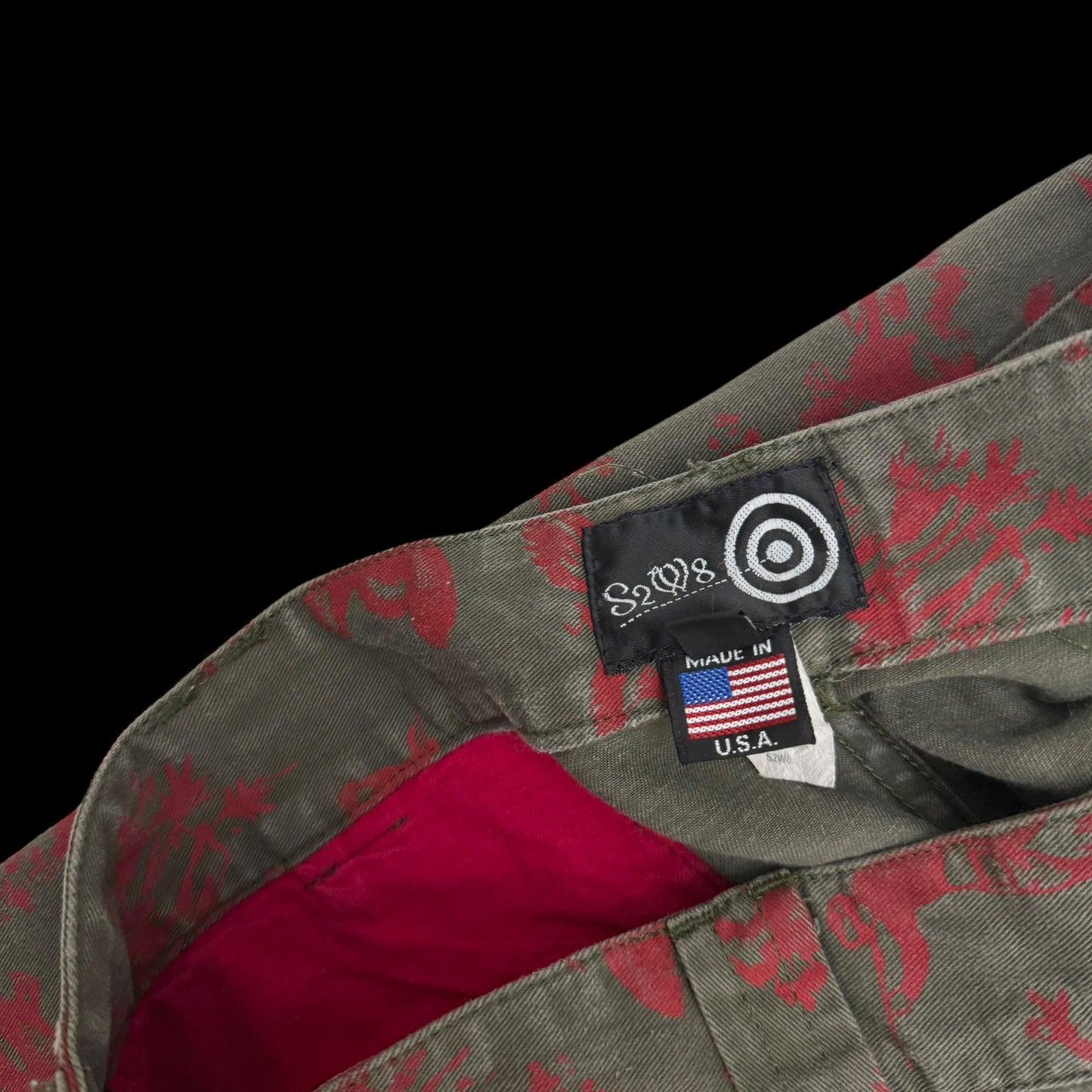 South2 West8 Fatigue Pants Green / Red (Size L)