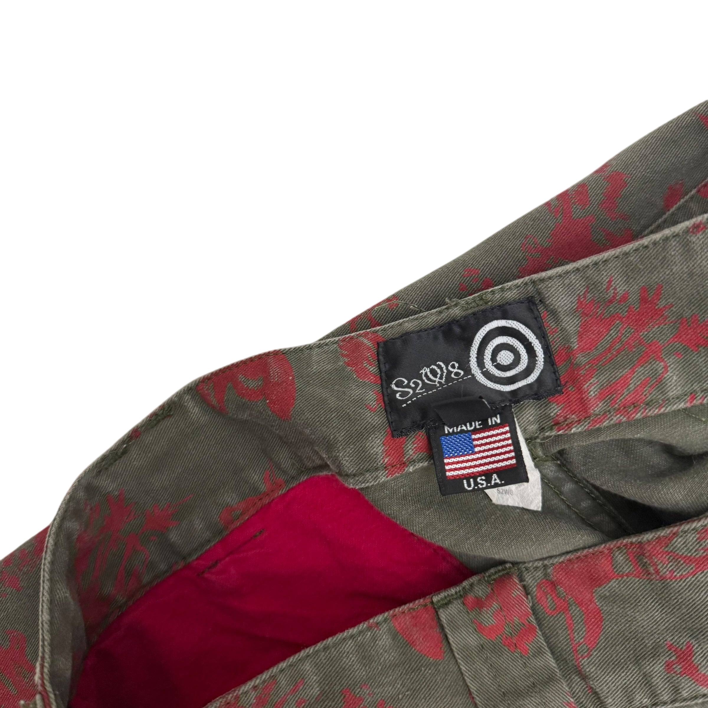 South2 West8 Fatigue Pants Green / Red (Size L)