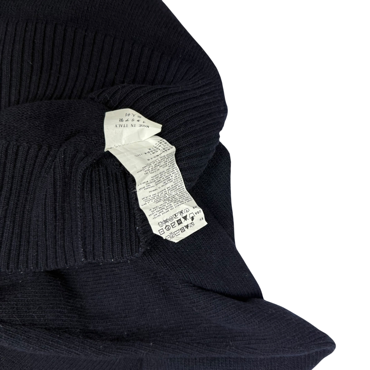 Stone Island AW10 Wool Blend Knit Sweatshirt Dark Navy (Size M)