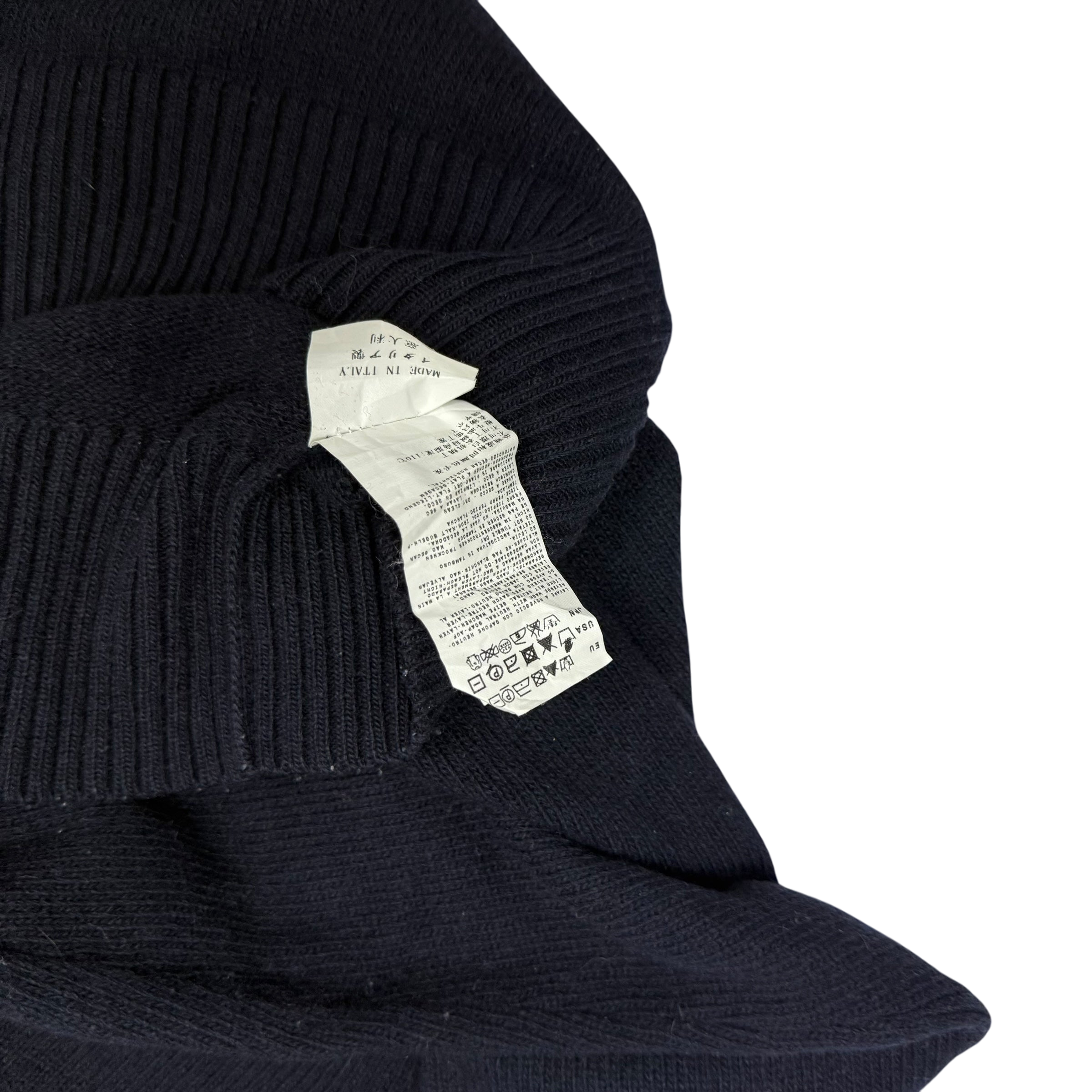 Stone Island AW10 Wool Blend Knit Sweatshirt Dark Navy (Size M)