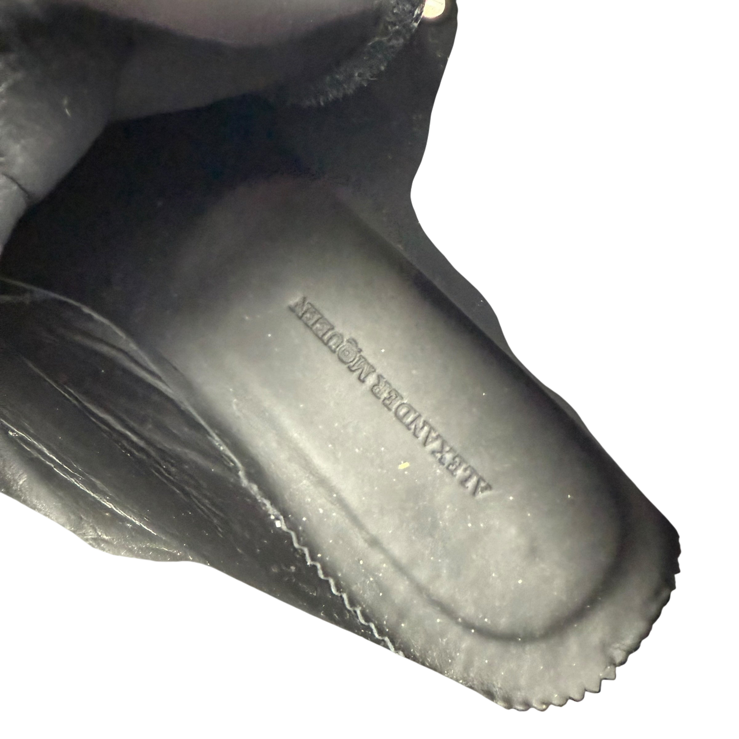 Alexander McQueen Oversized Sole Combat Leather Boots Black (fits US8.5-9)