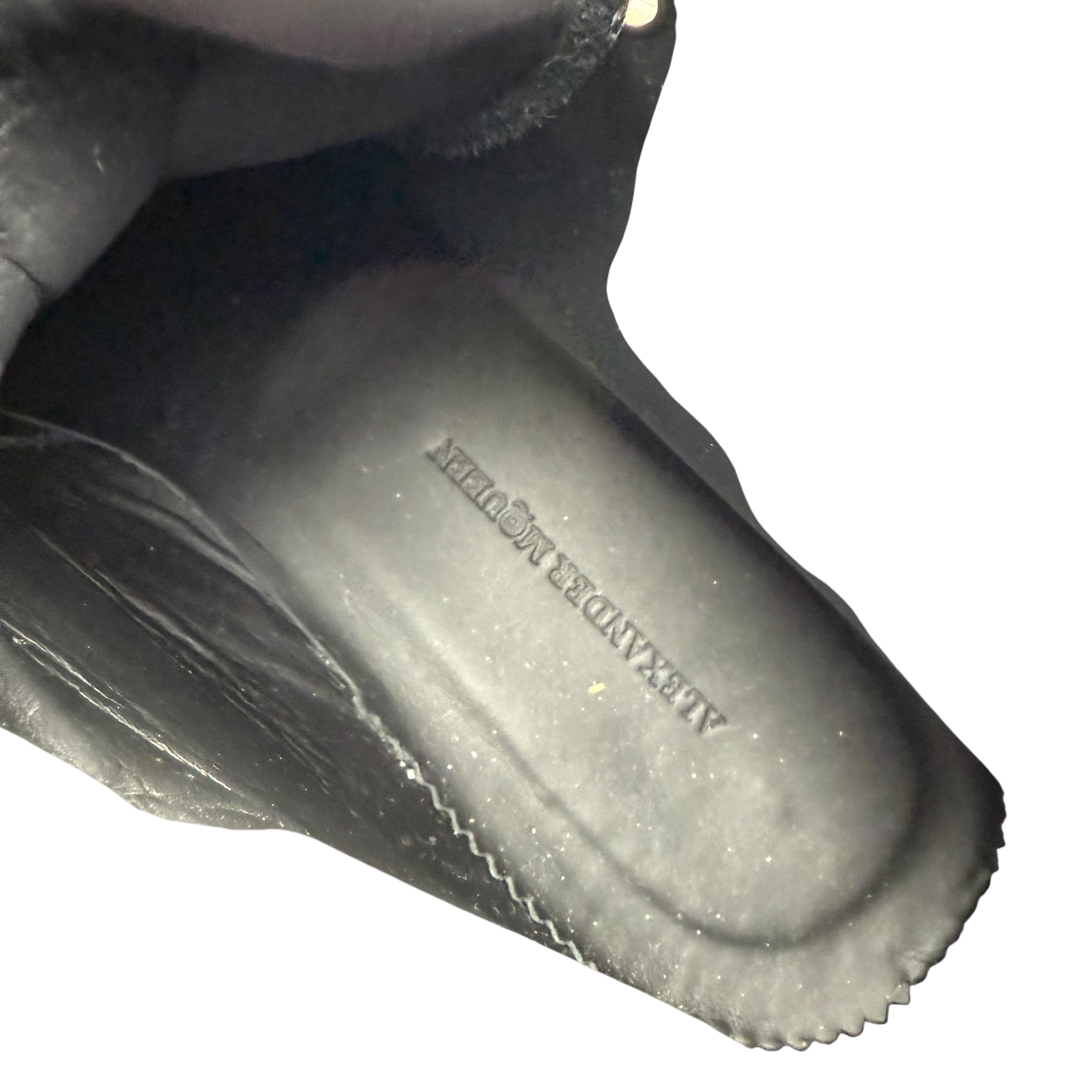 Alexander McQueen Oversized Sole Combat Leather Boots Black (fits US8.5-9)