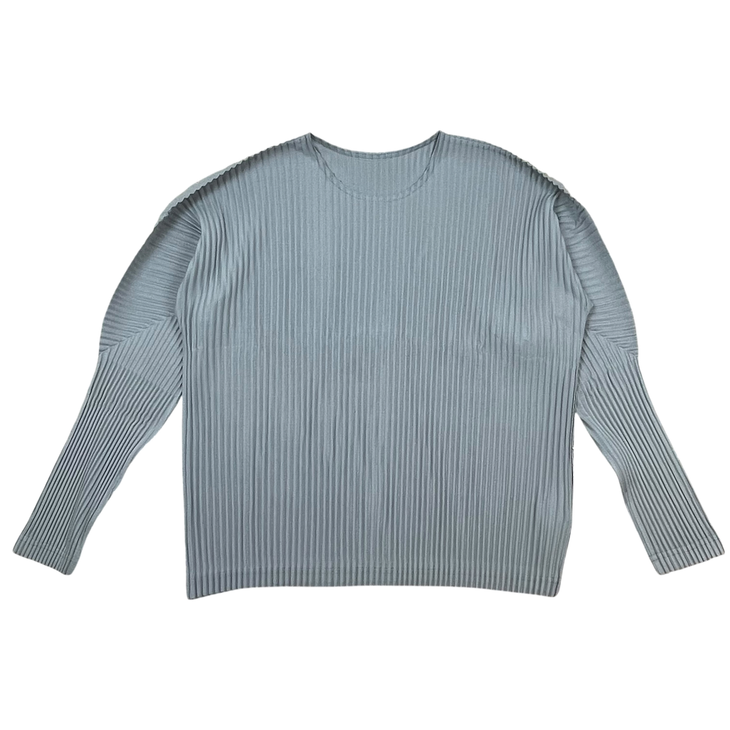 Issey Miyake Homme Plisse Pleated Long Sleeve Grey (Size 1)
