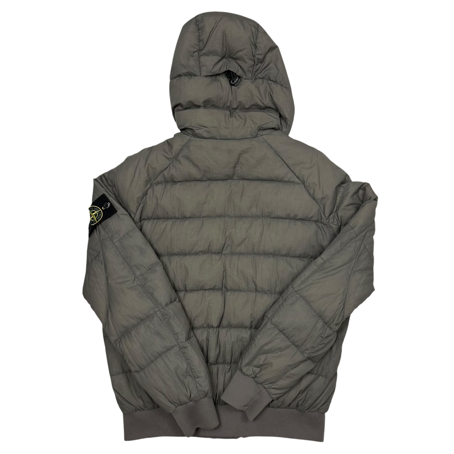 Stone Island AW 2011 Opaque Nylon Tela Down Jacket Grey/Khaki (Size L)
