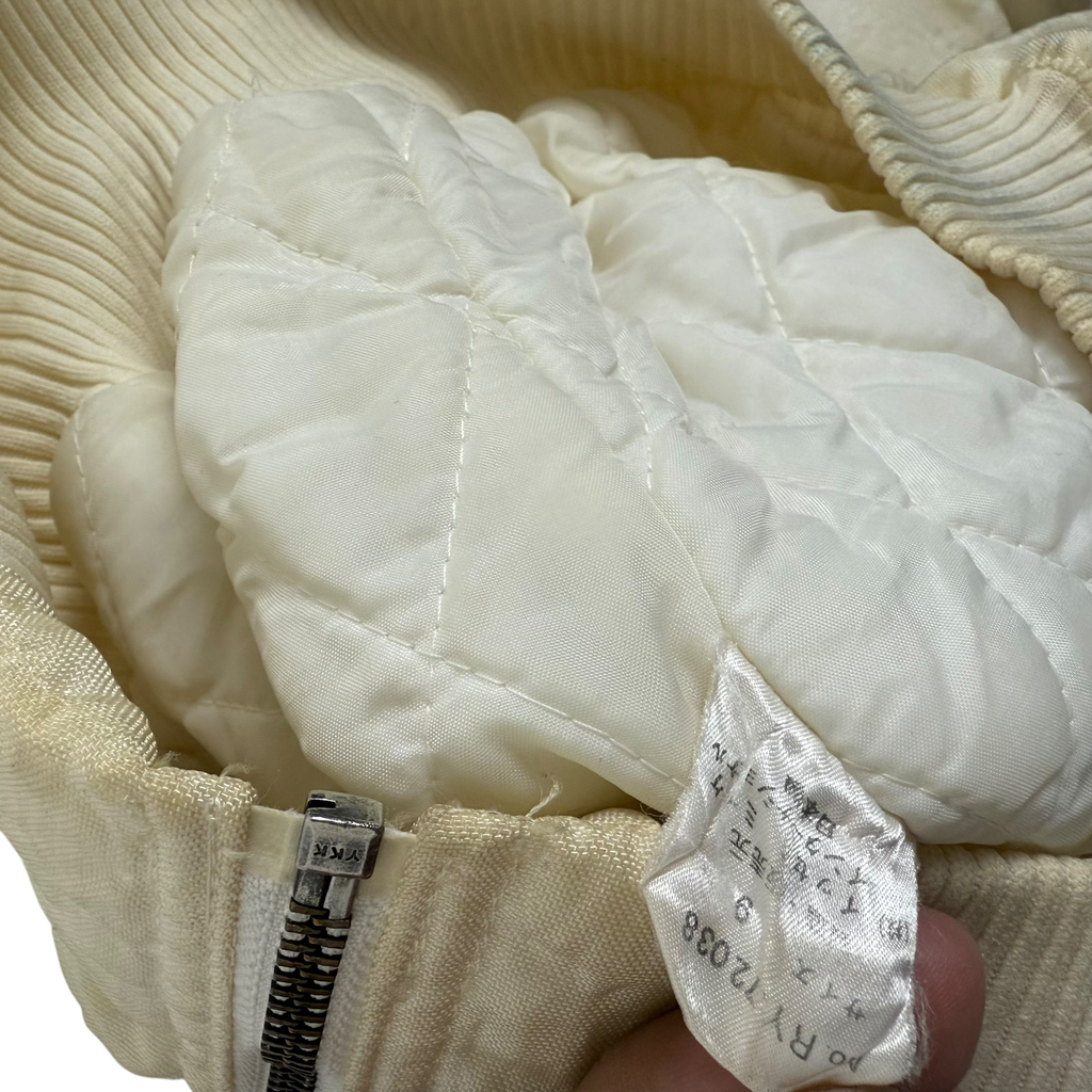 Issey Miyake Tsumori Chisato Sport 80s Padded Bomber Jacket Cream (Fits S-L)