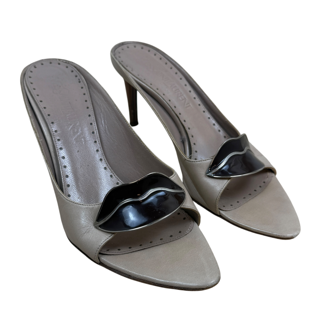 Saint Laurent Tom Ford Era SS2003 Rive Gauche Sandals Taupe (Size EU37)