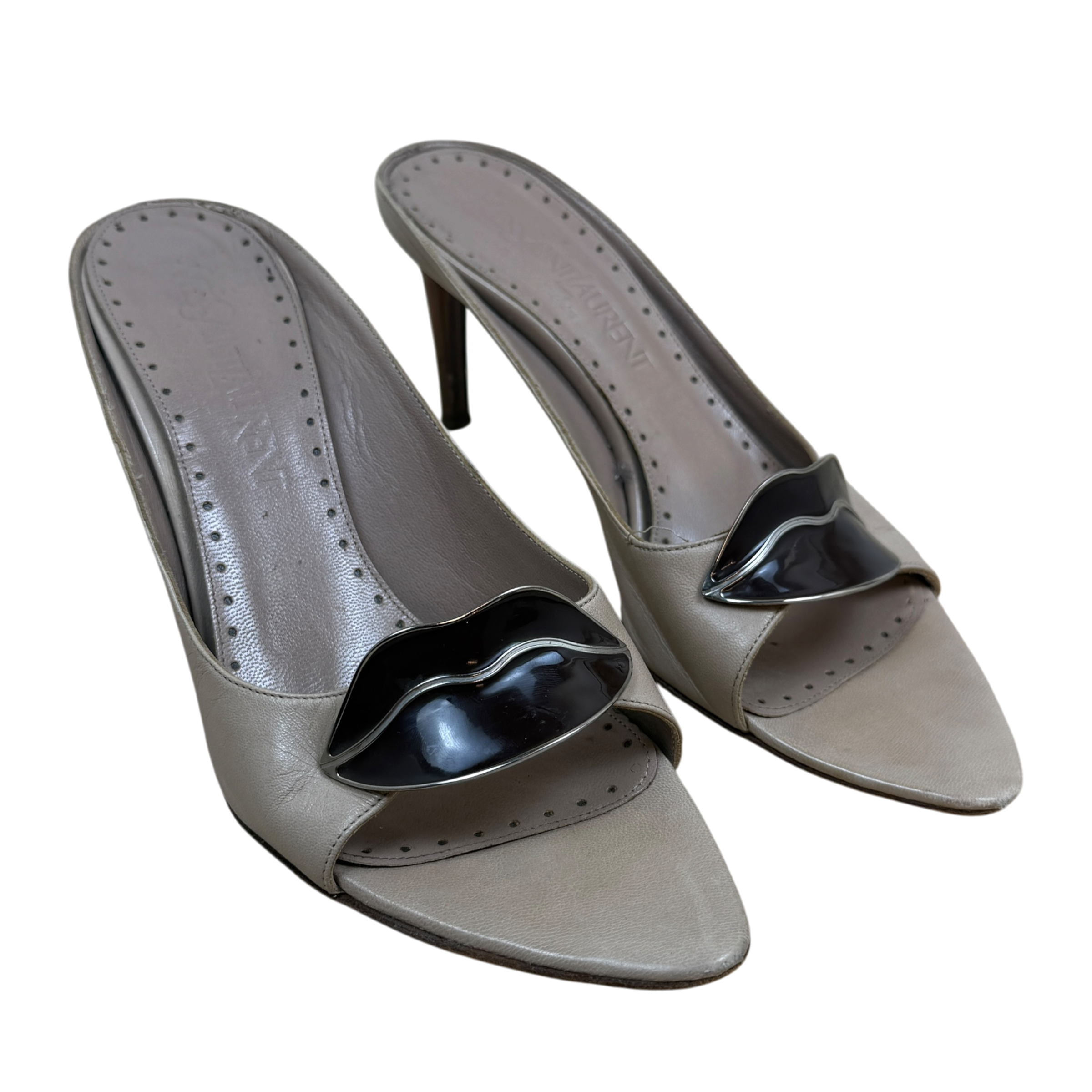 Saint Laurent Tom Ford Era SS2003 Rive Gauche Sandals Taupe (Size EU37)