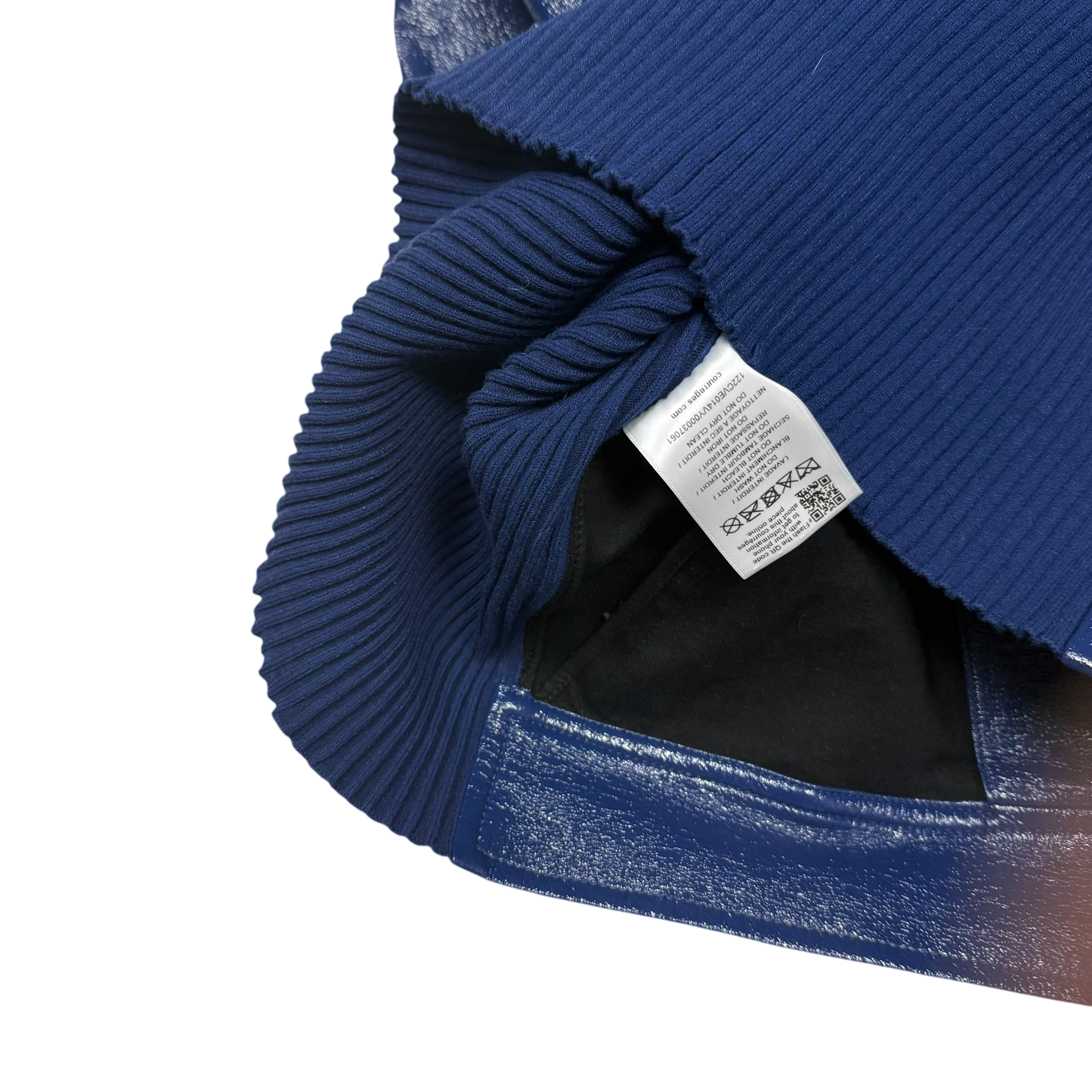 Courrèges FW22 Funnel-Neck Vinyl Jacket Blue (Fits M-L)