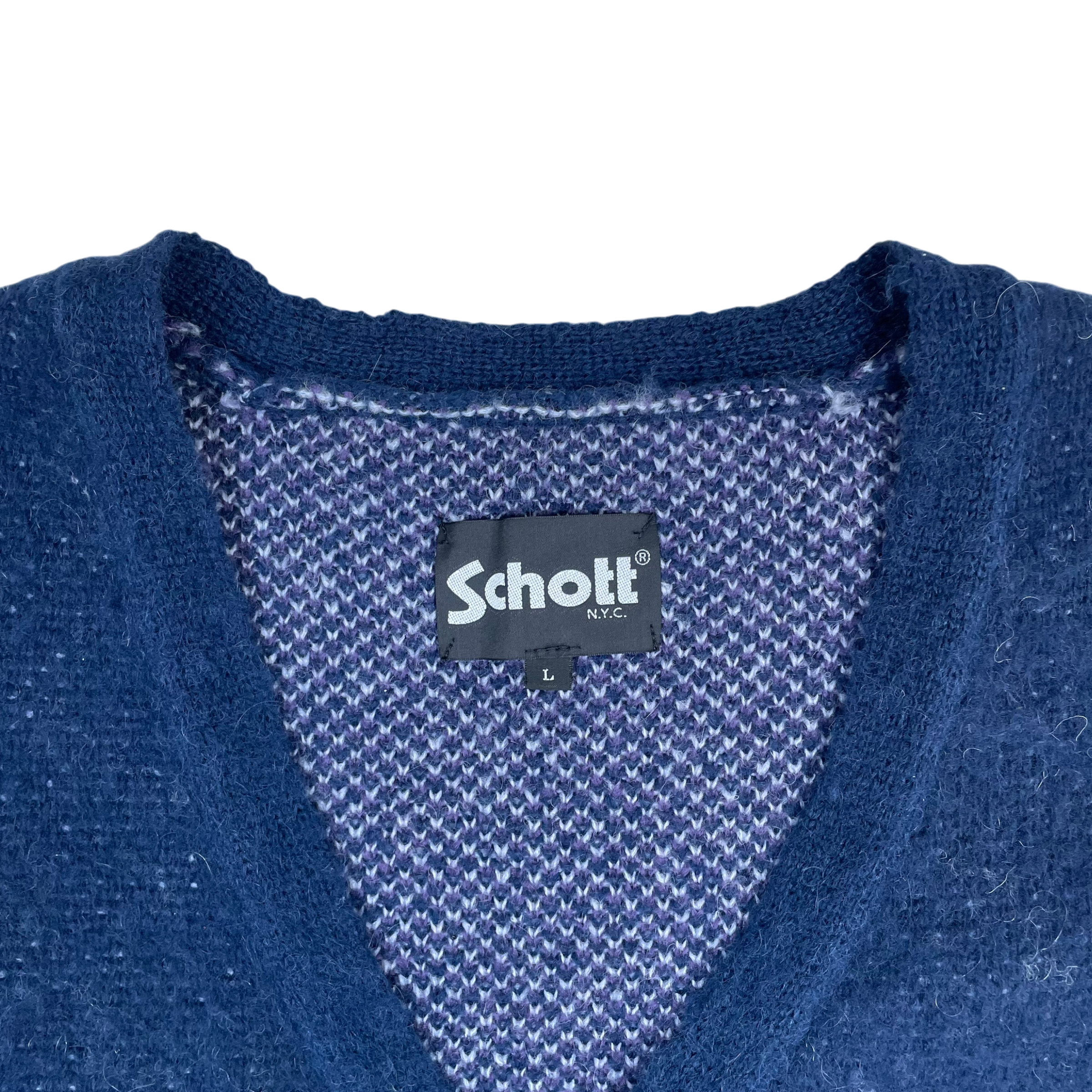 Schott N.Y.C Flame Knit Cardigan Multi (Size L)