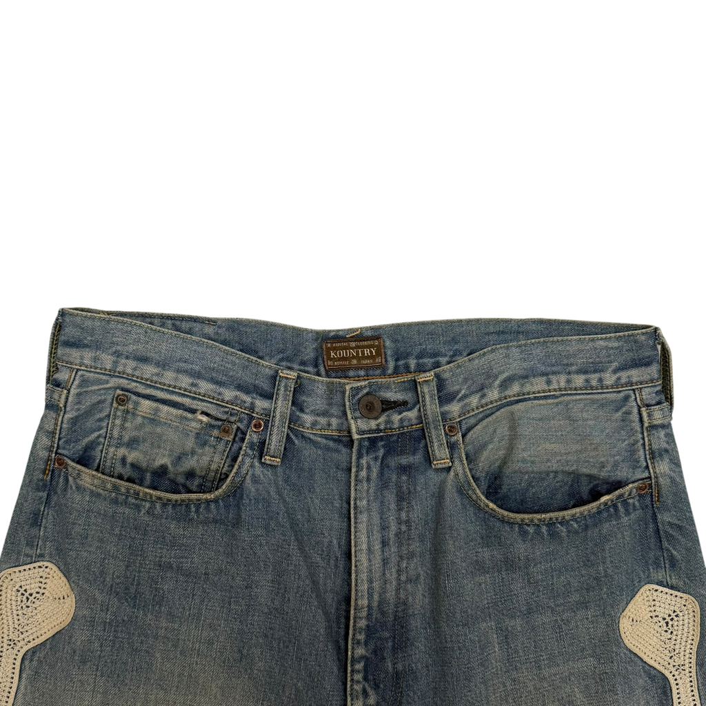 Kapital 14oz 5P Bone Denim Shorts (Size 32”)