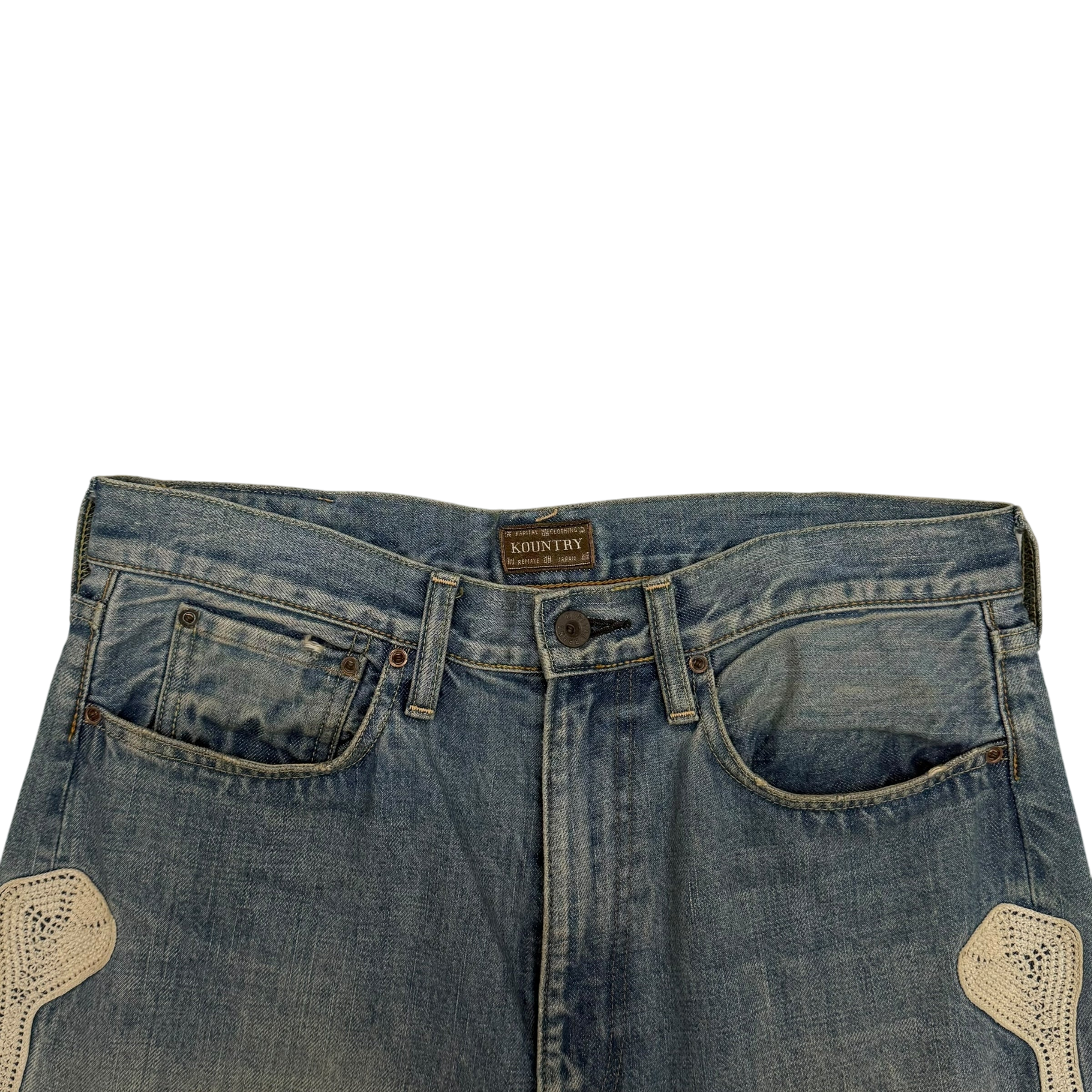 Kapital 14oz 5P Bone Denim Shorts (Size 32”)