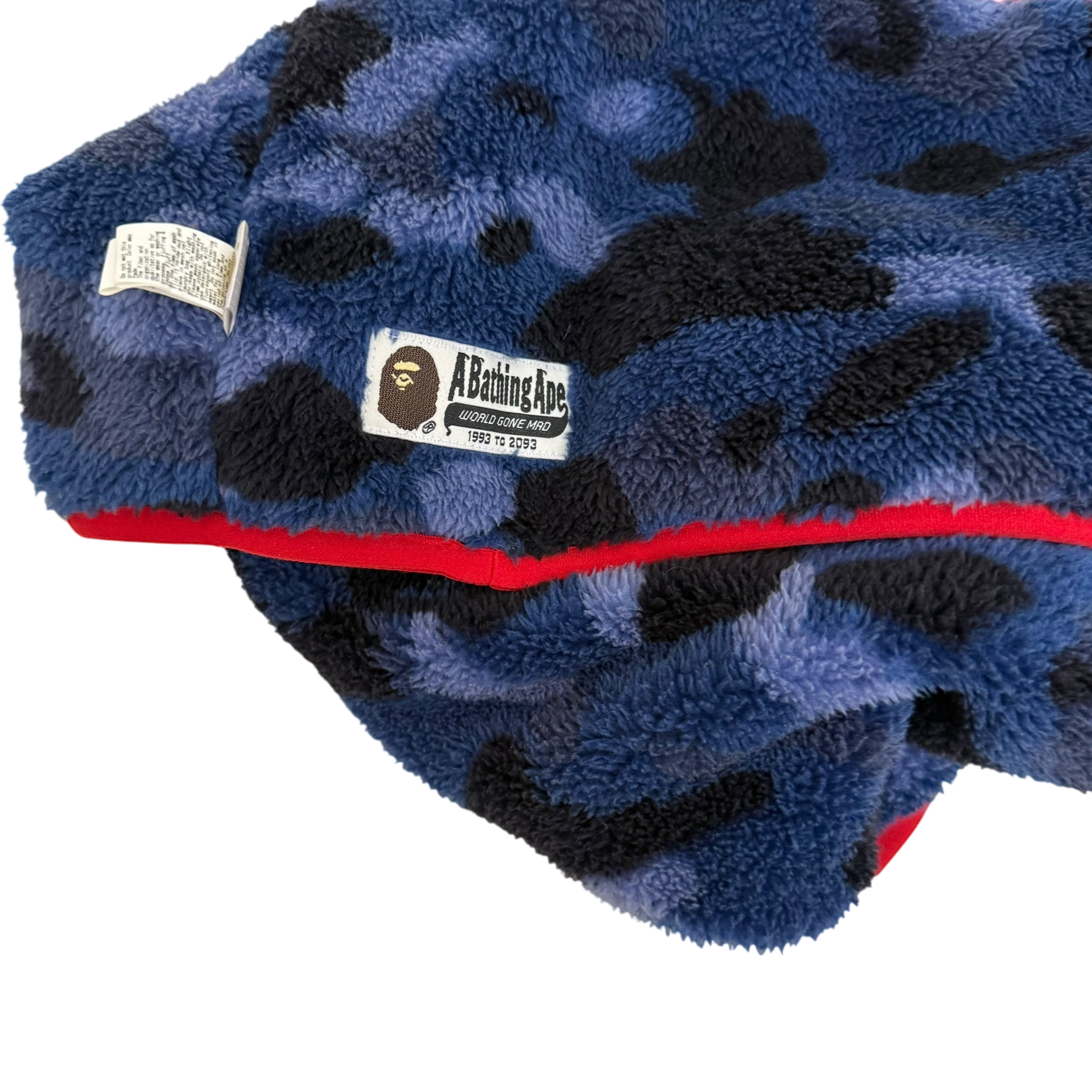 BAPE (A Bathing Ape) Fleece Scarf Red/Blue