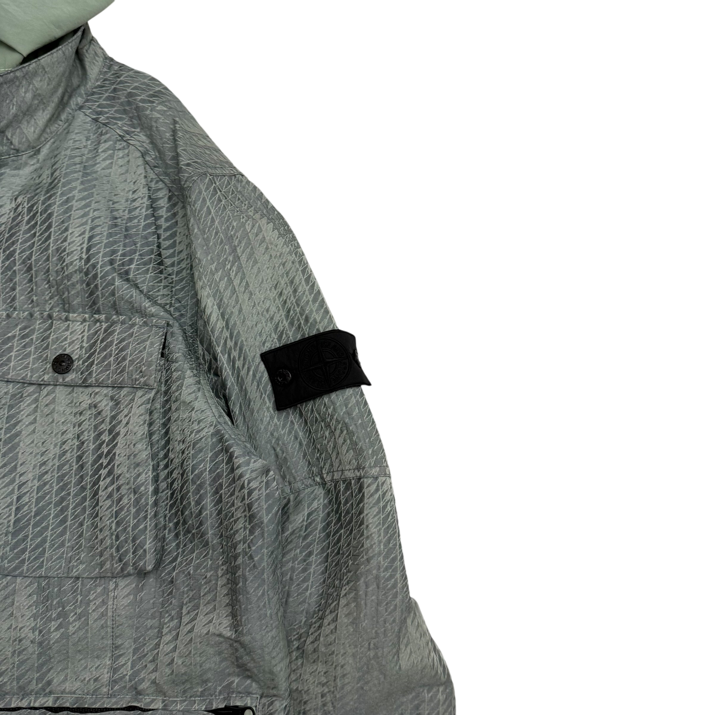 Stone Island Shadow Project SS 2016 Jacquard Nylon Jacket Grey / Green (Size L)