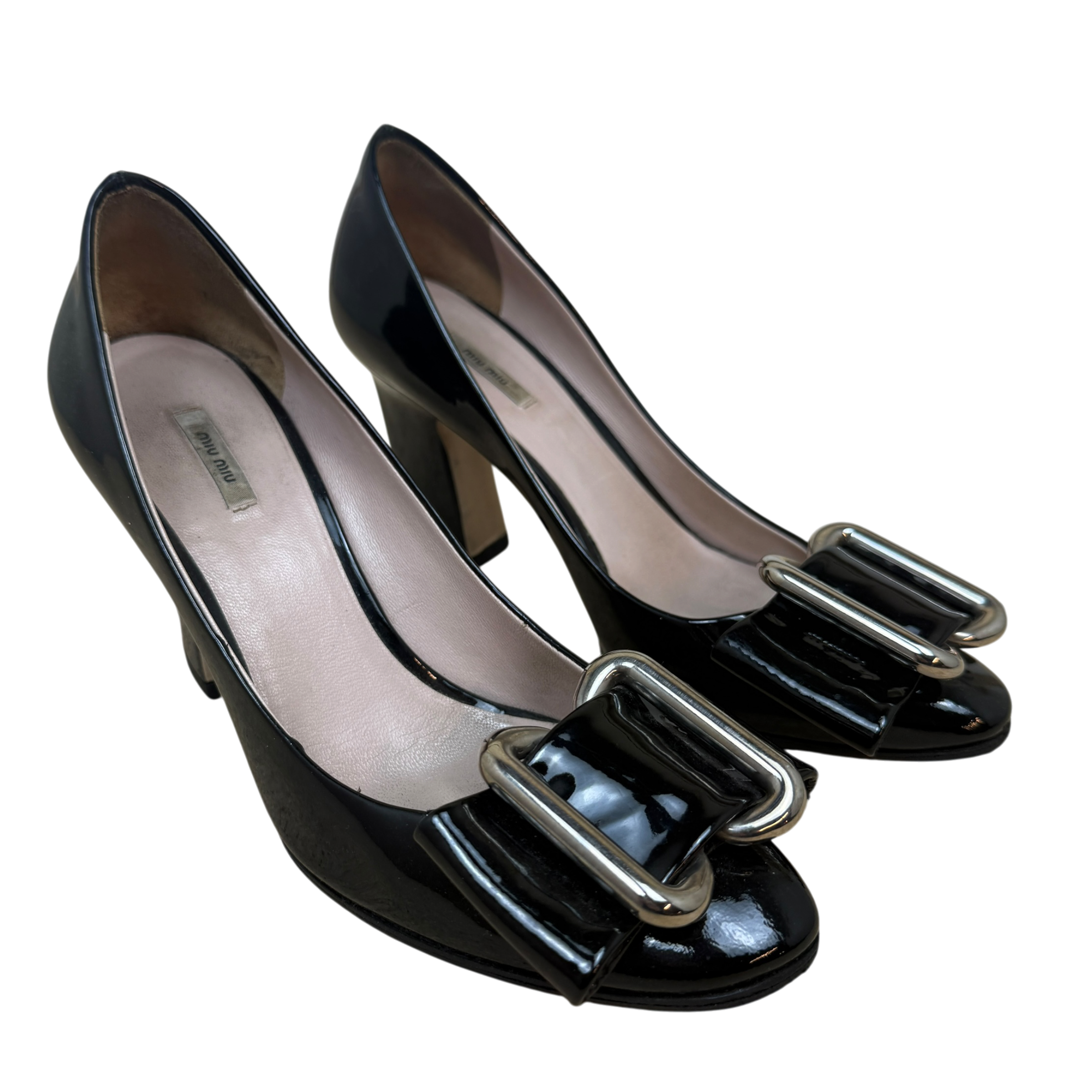 Miu Miu Patent Leather Bow Pumps Black (Size EU36.5)