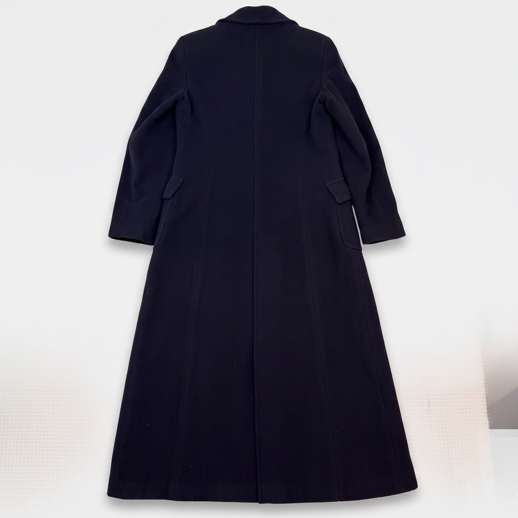Alexander McQueen Cashmere Wool Long Overcoat Navy (Size 40)