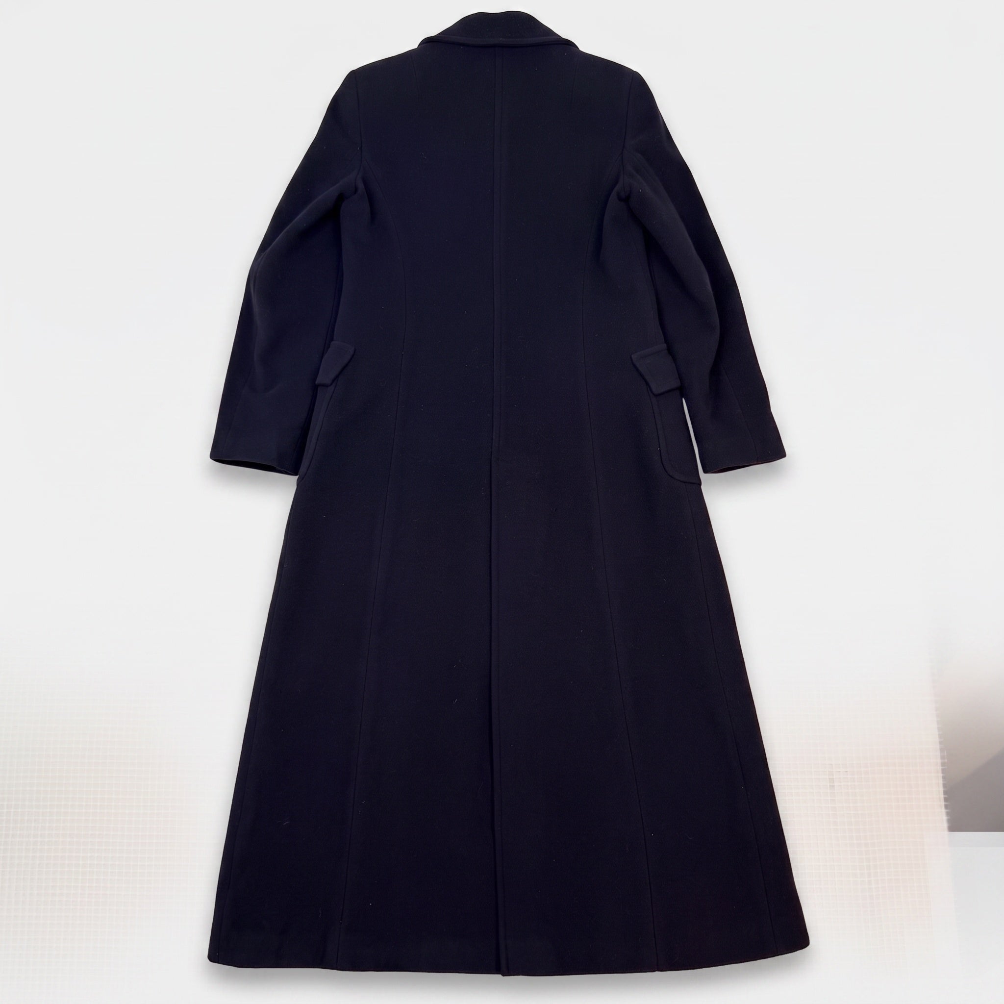 Alexander McQueen Cashmere Wool Long Overcoat Navy (Size 40)