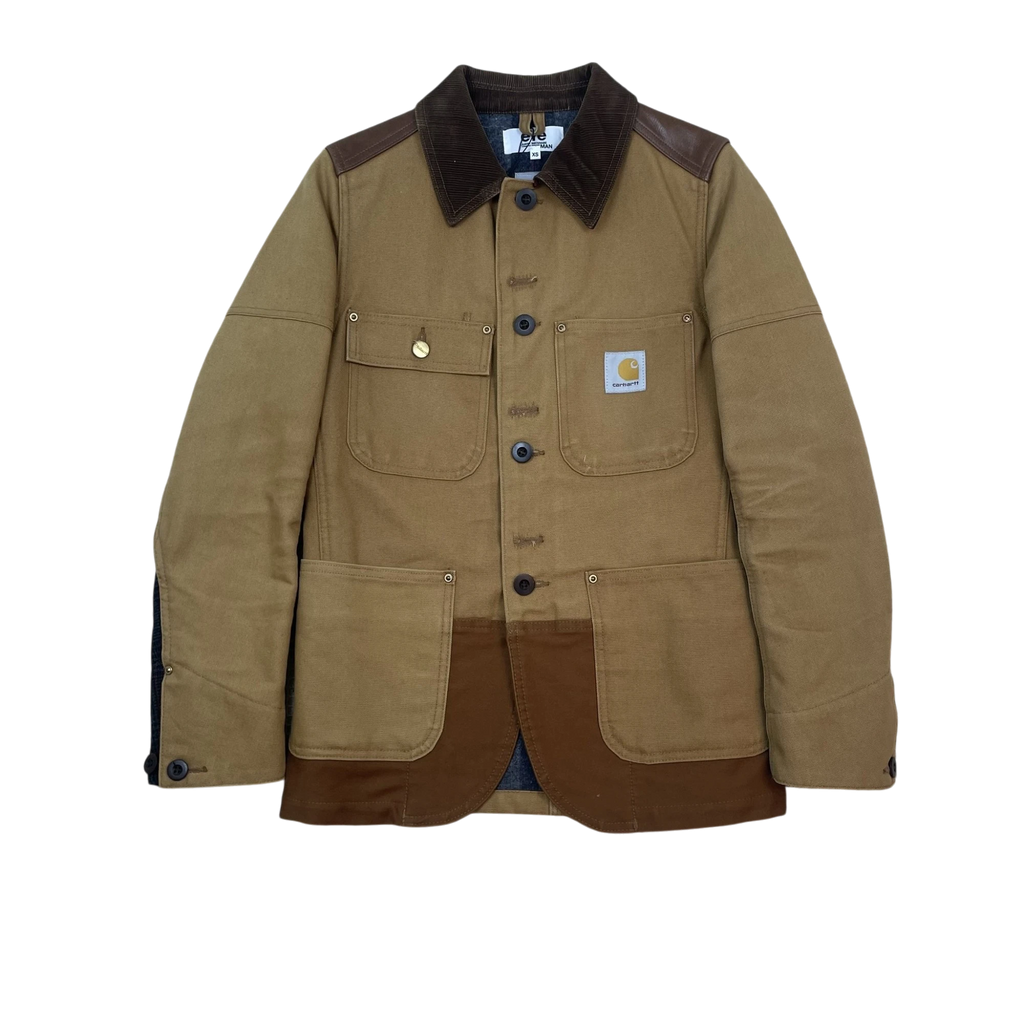 Carhartt x Junya Watanabe Patchwork Lined Chore Jacket Beige/Brown (Size XS)