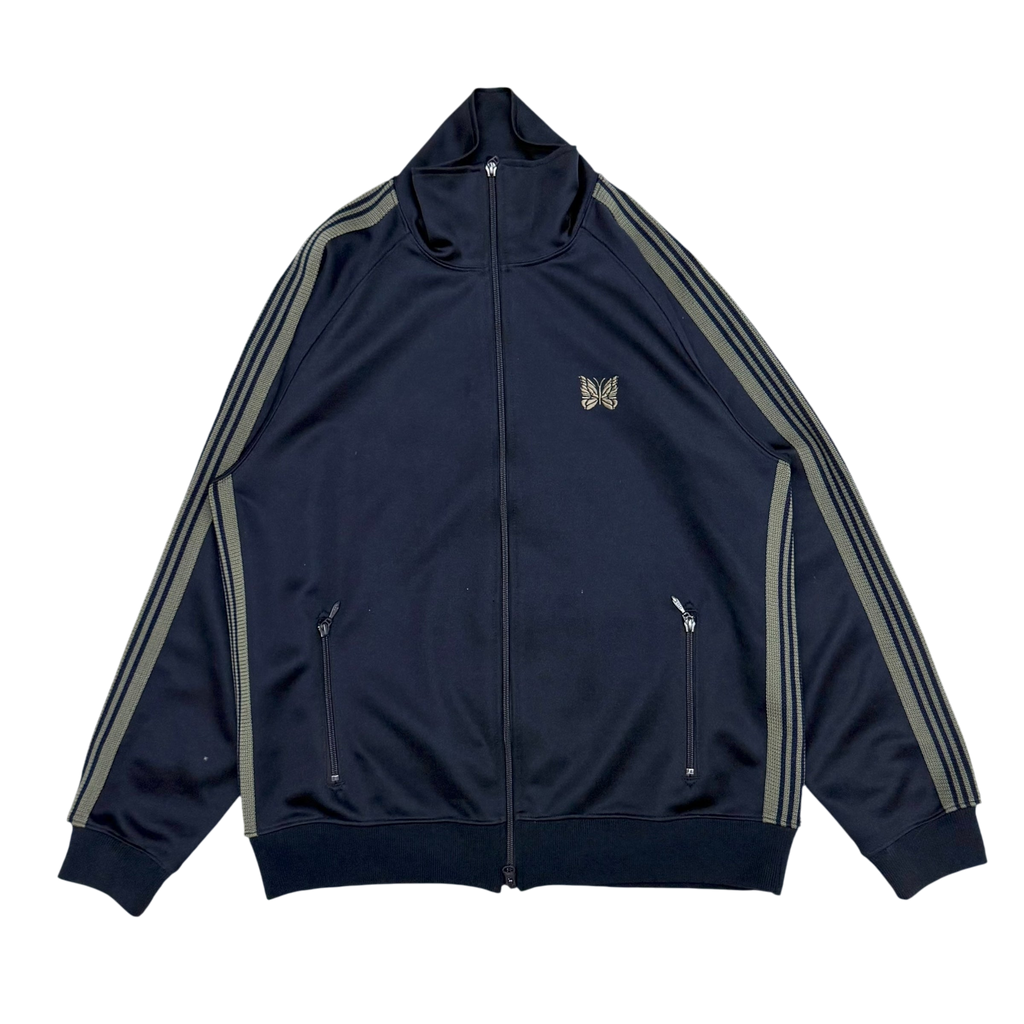 Needles Poly Smooth Track Jacket Navy / Grey (Size L)