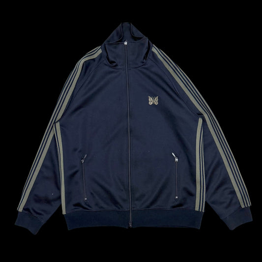 Needles Poly Smooth Track Jacket Navy / Grey (Size L)