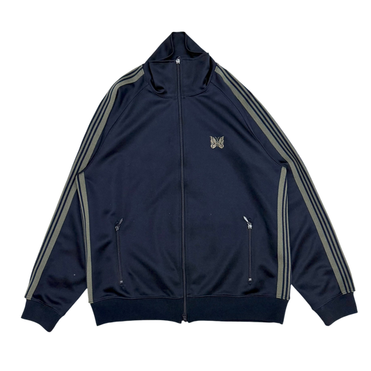 Needles Poly Smooth Track Jacket Navy / Grey (Size L)