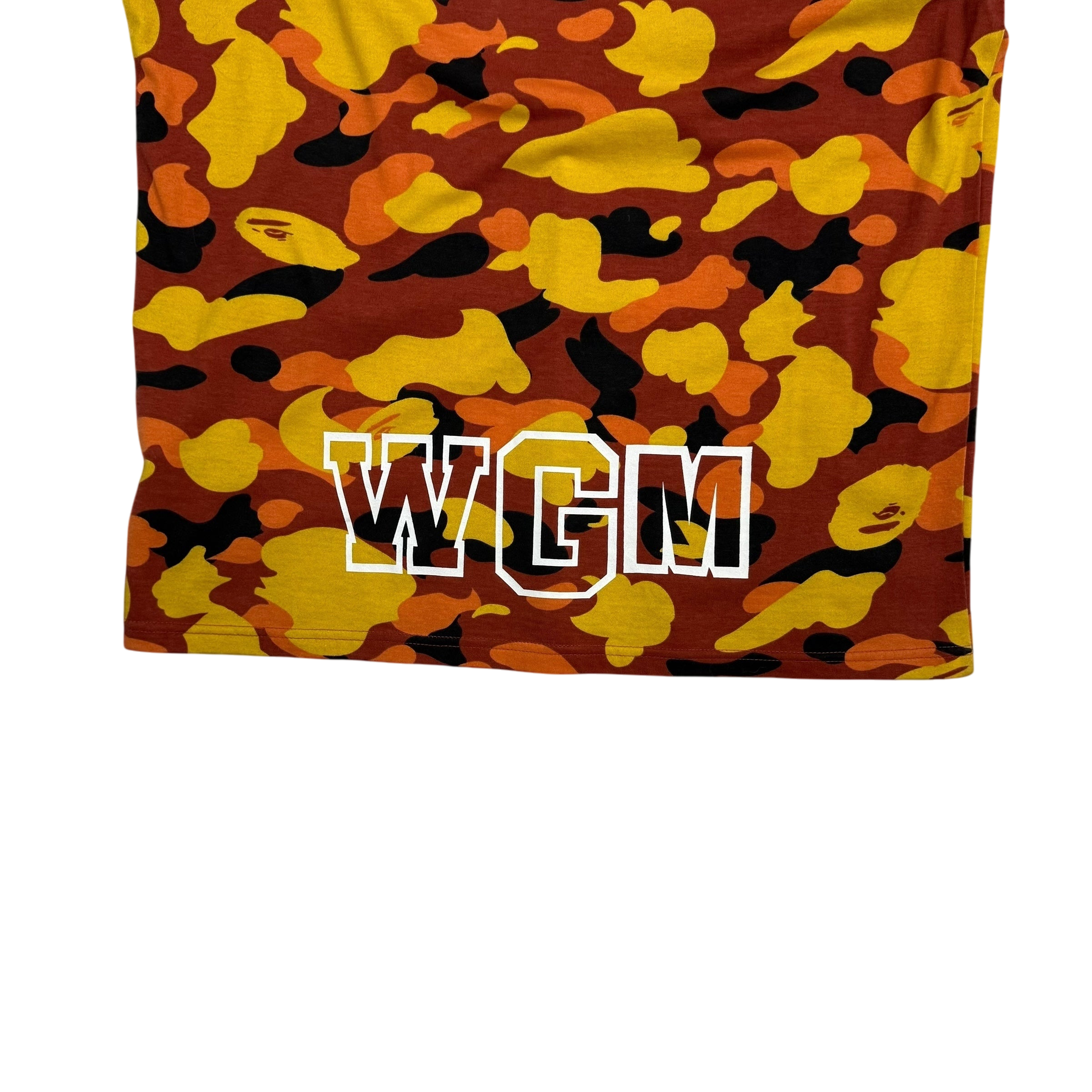 BAPE (A Bathing Ape) 1st Camo Shark T-shirt Orange (Fits M-L)