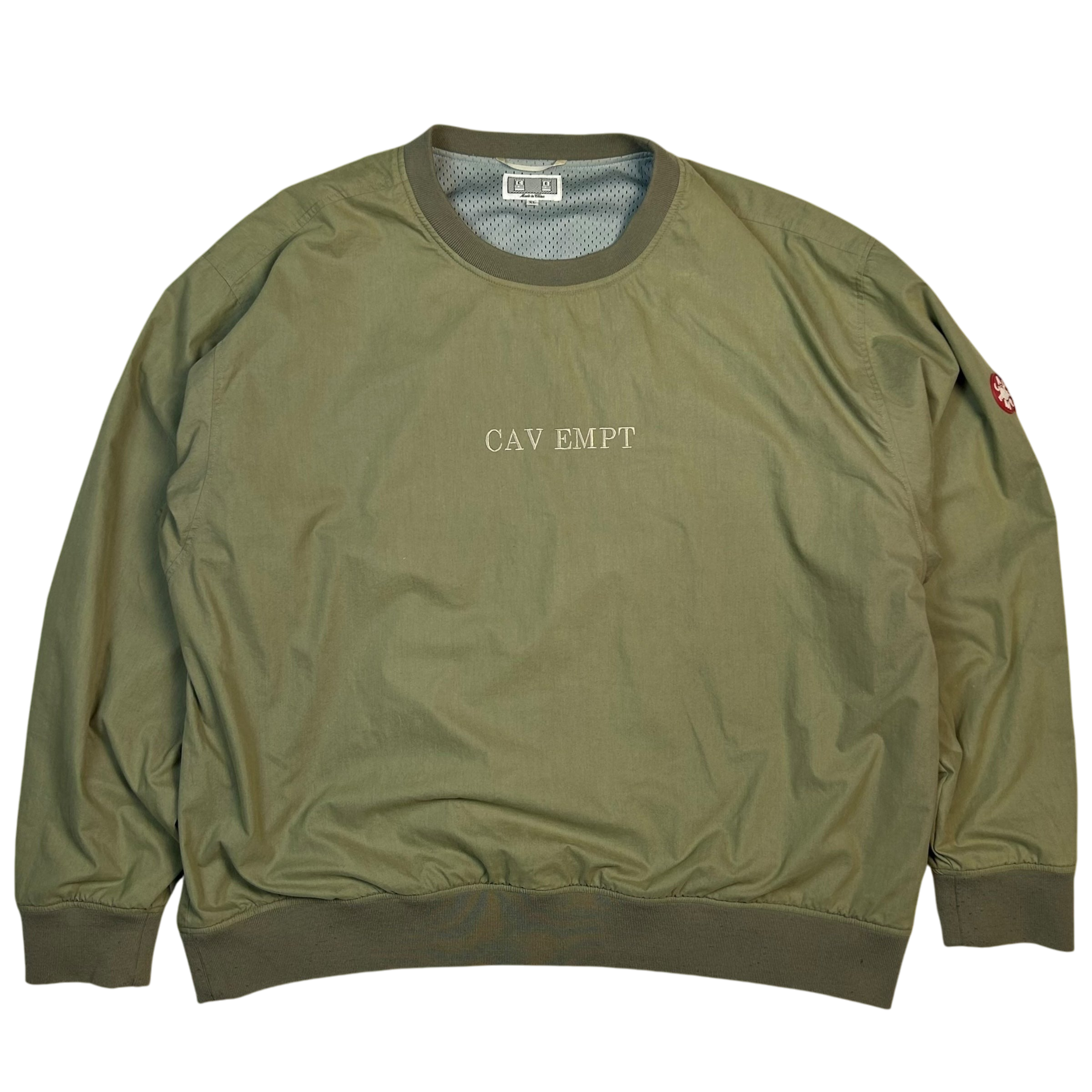 Cav Empt Spell Out Nylon Shell Pullover Green (Size XL)