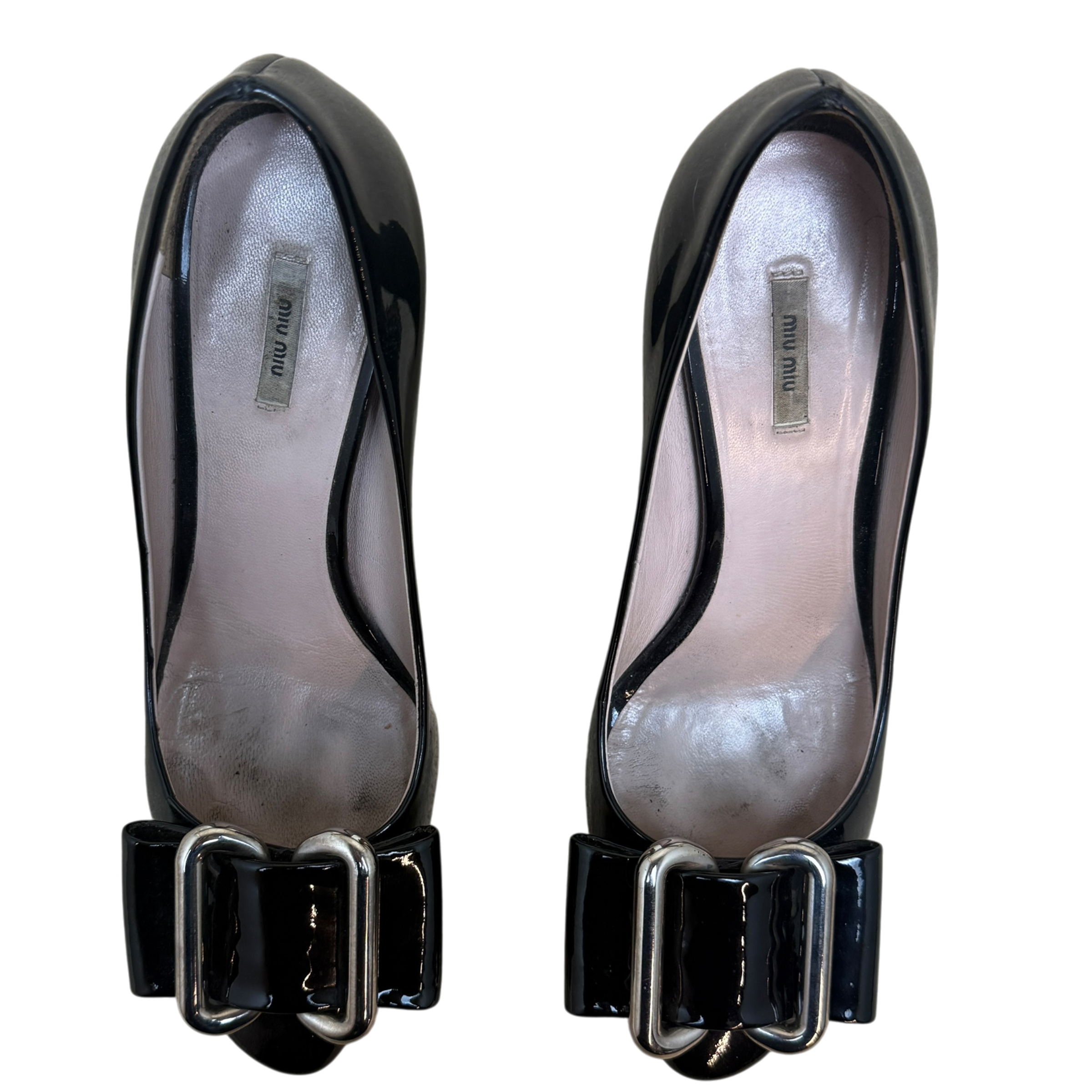 Miu Miu Patent Leather Bow Pumps Black (Size EU36.5)
