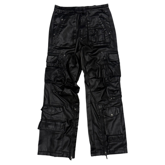 Kody Phillips Rip Van Kody Waxed Black Cargo Pants (Size 34”)