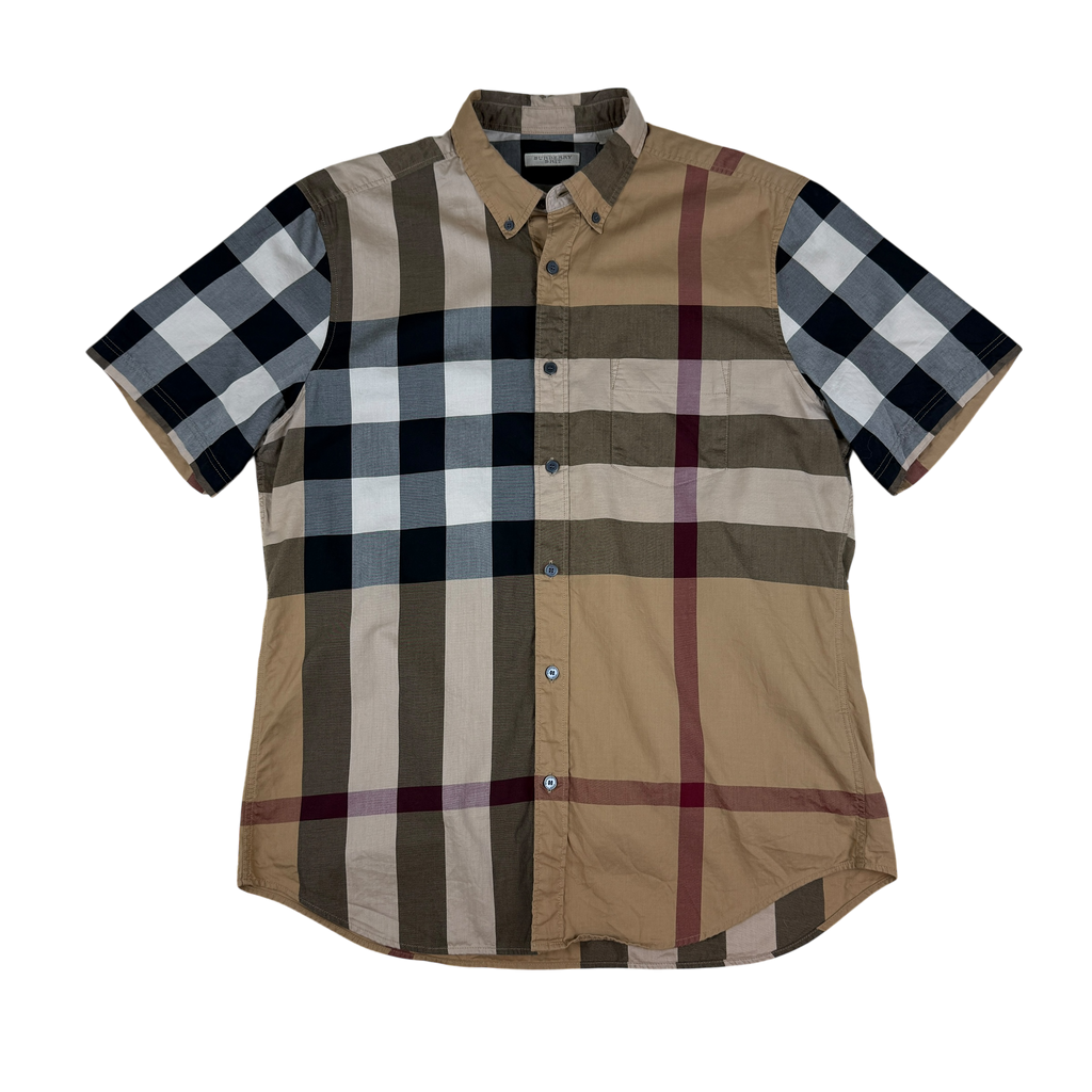 Burberry Nova Check Short Sleeve Shirt (Size L)