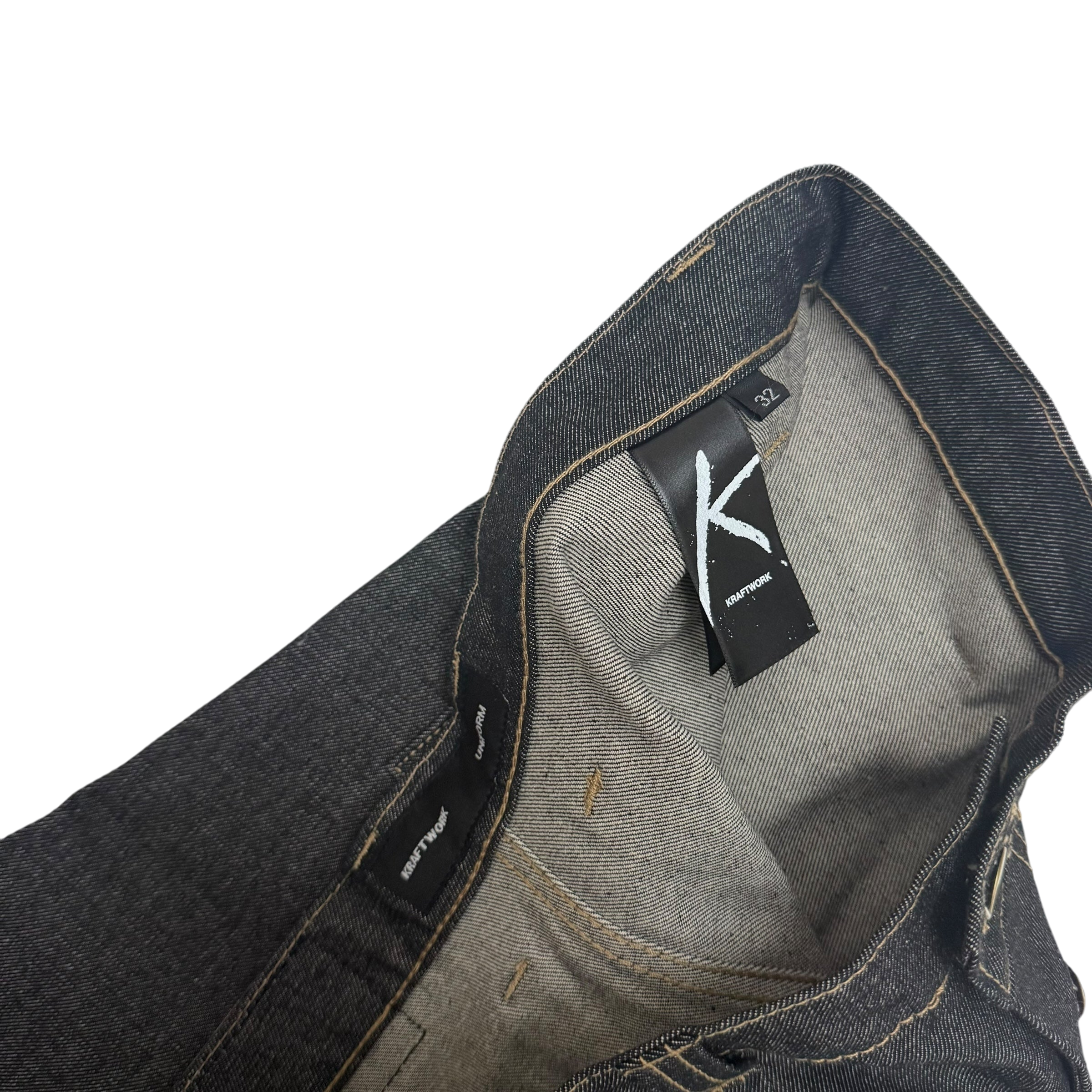Kraftwork SS 2025 Uniform Pleated Denim Jeans (Fits 34”)
