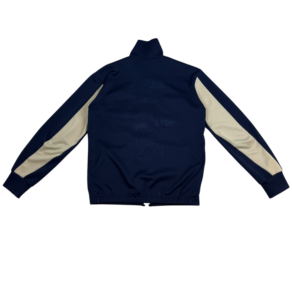 Comme Des Garçons Homme Plus 2004 ‘Permission Stop’ Track Jacket Navy/Cream (Fits S-M)