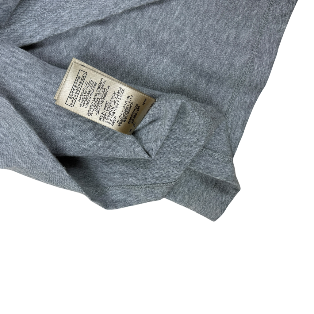 Burberry Embroidered Logo Oversized T-Shirt Grey (Fits S-L)