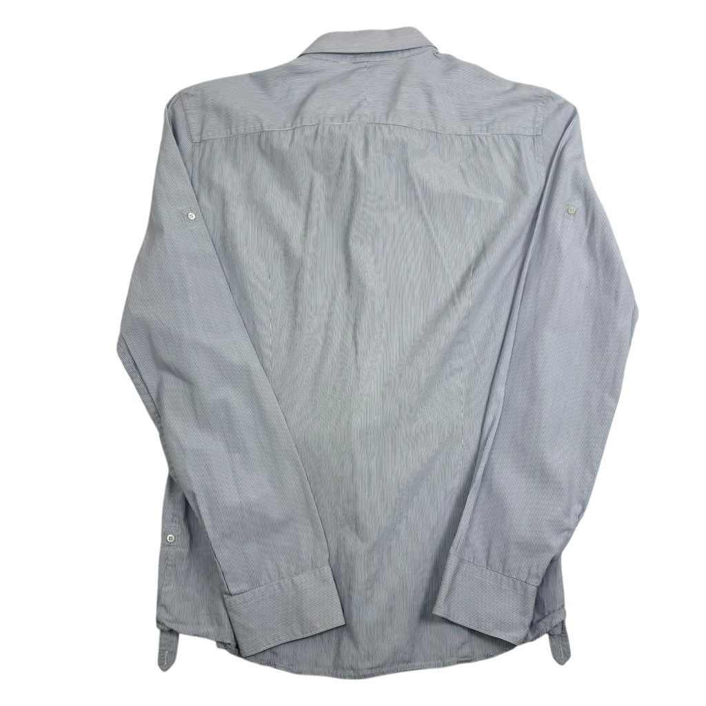 Neil Barret Double Pocket Pinstripe Shirt Blue/White (Fits S-M)