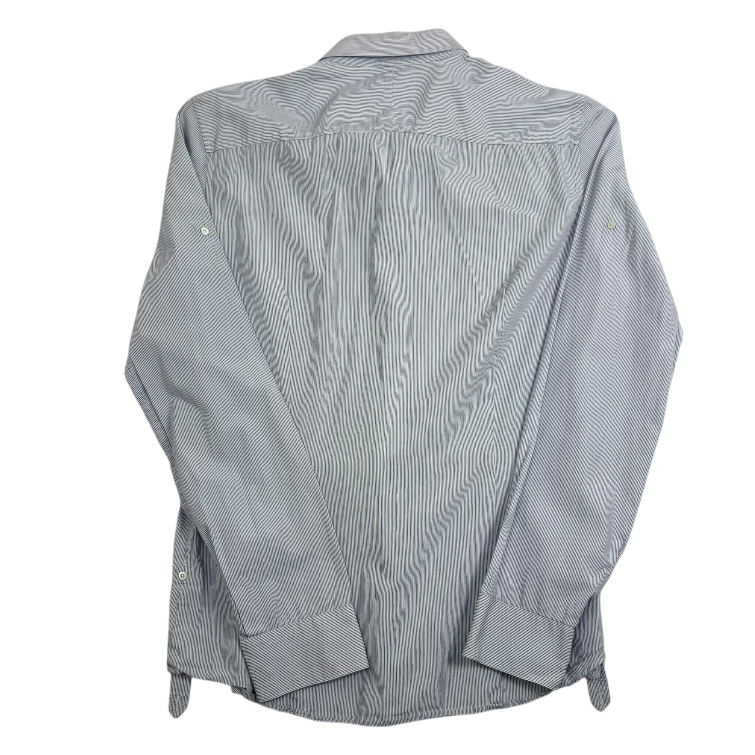 Neil Barret Double Pocket Pinstripe Shirt Blue/White (Fits S-M)