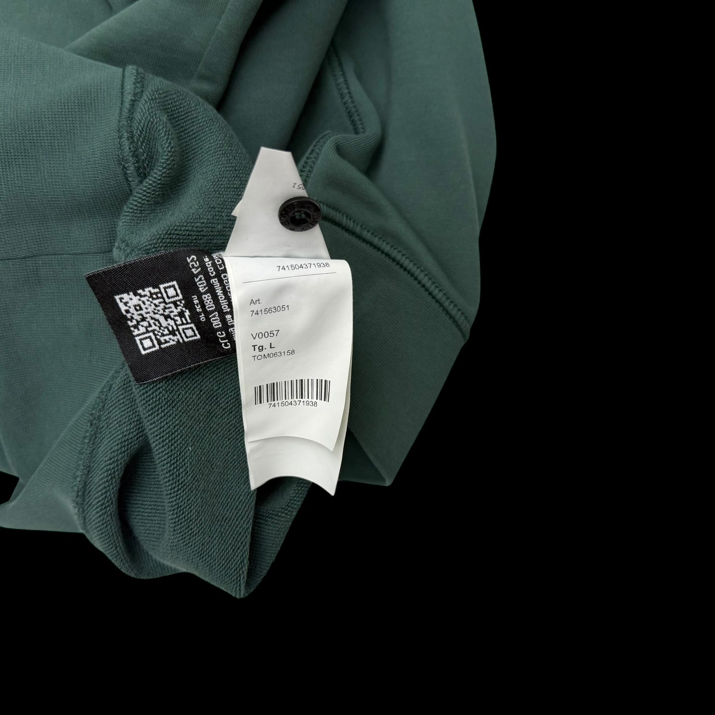 Stone Island Garment-Dyed Crewneck Sweatshirt ‘Petrol Green’ (Fits M-L)