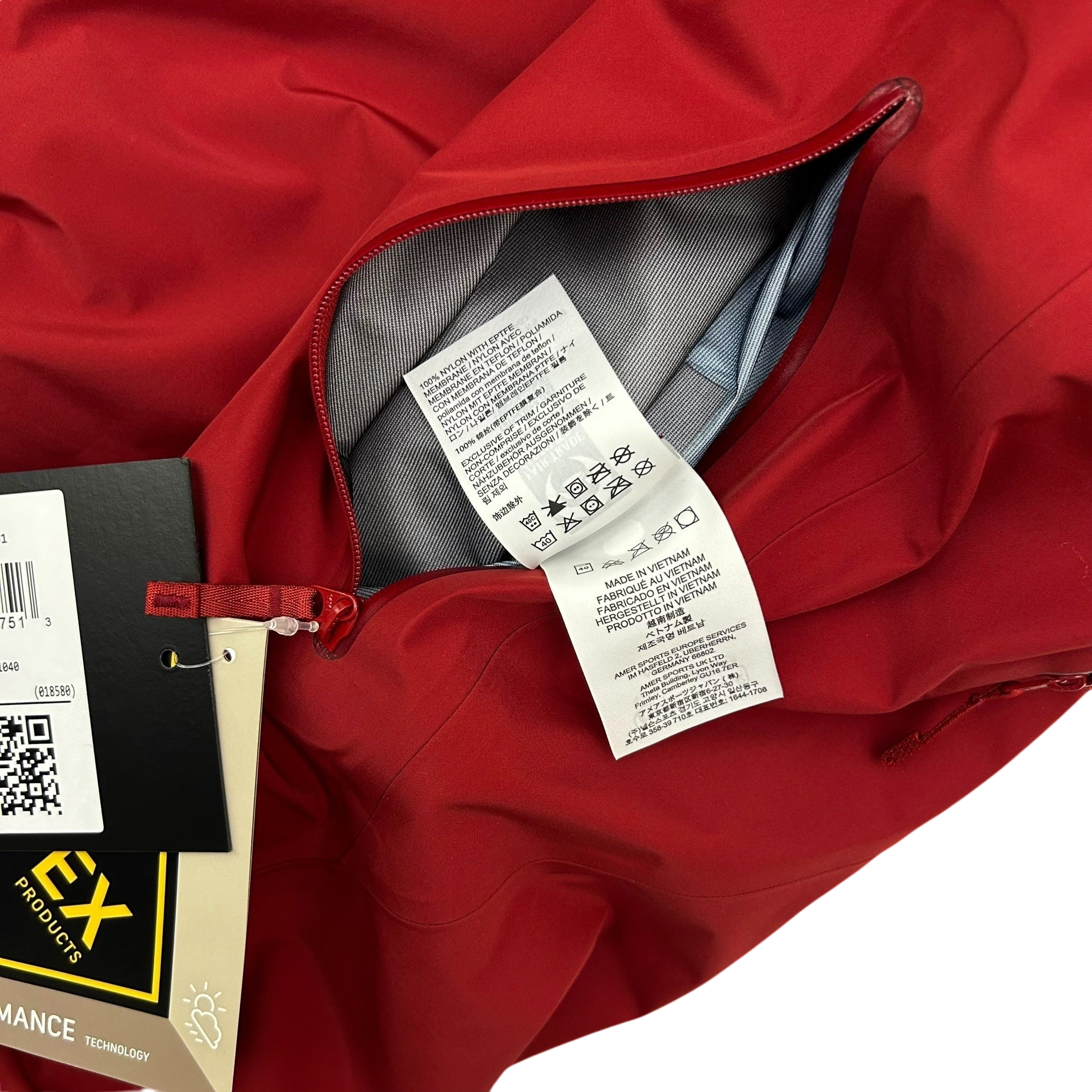 Arc'teryx Beta LT Goretex Jacket ‘Bordeaux Red’ (Red) (Size L)