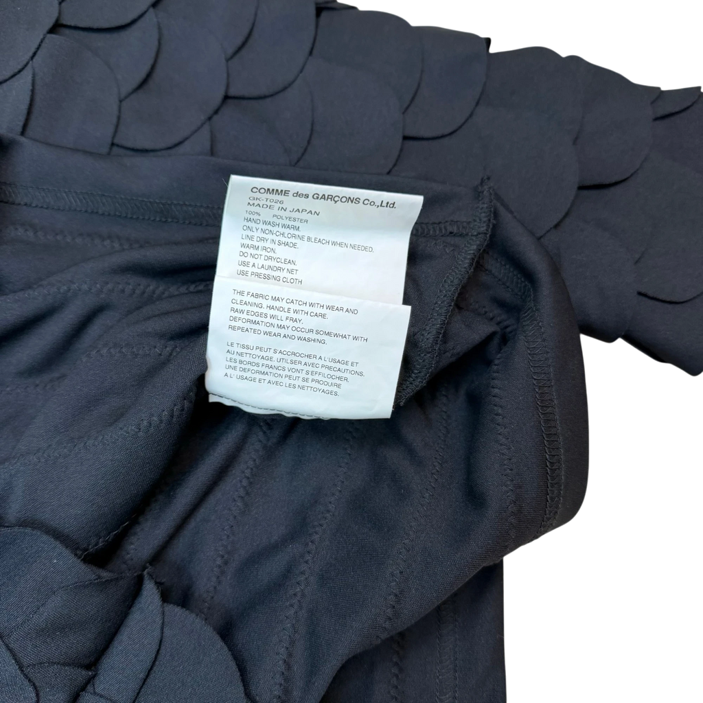 Comme des Garçons Scalloped Fish Scale Long Sleeve Black (Size XS)