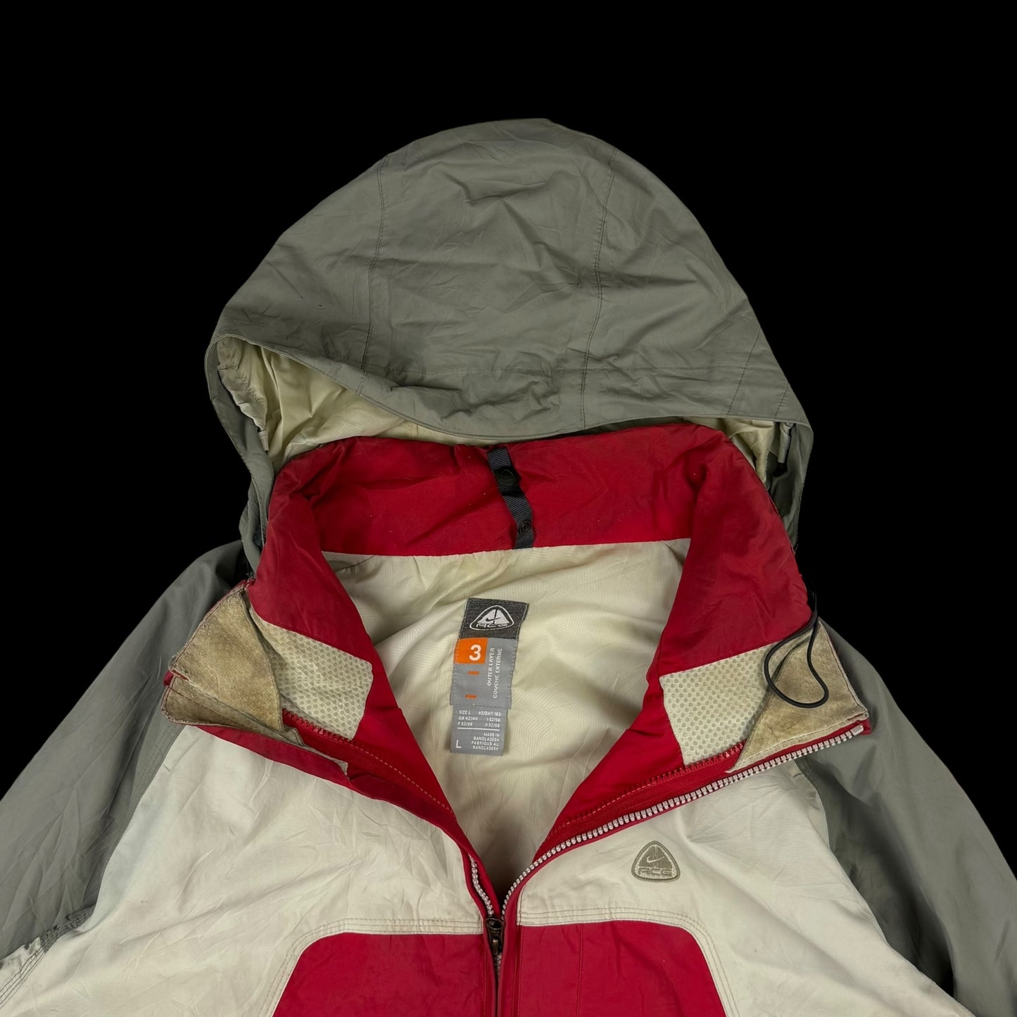 Nike ACG 00s Heavy Panelled Jacket Red/White/Grey (Fits L-XL)