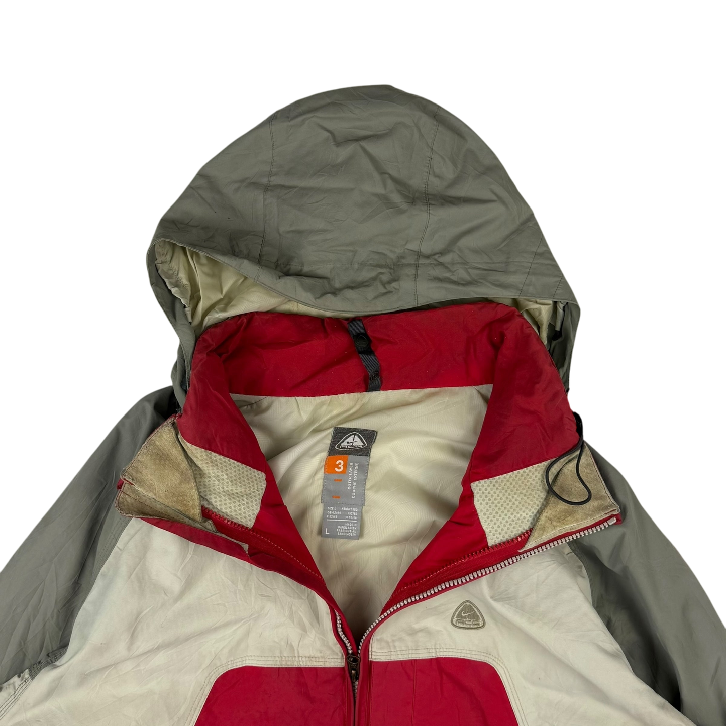 Nike ACG 00s Heavy Panelled Jacket Red/White/Grey (Fits L-XL)