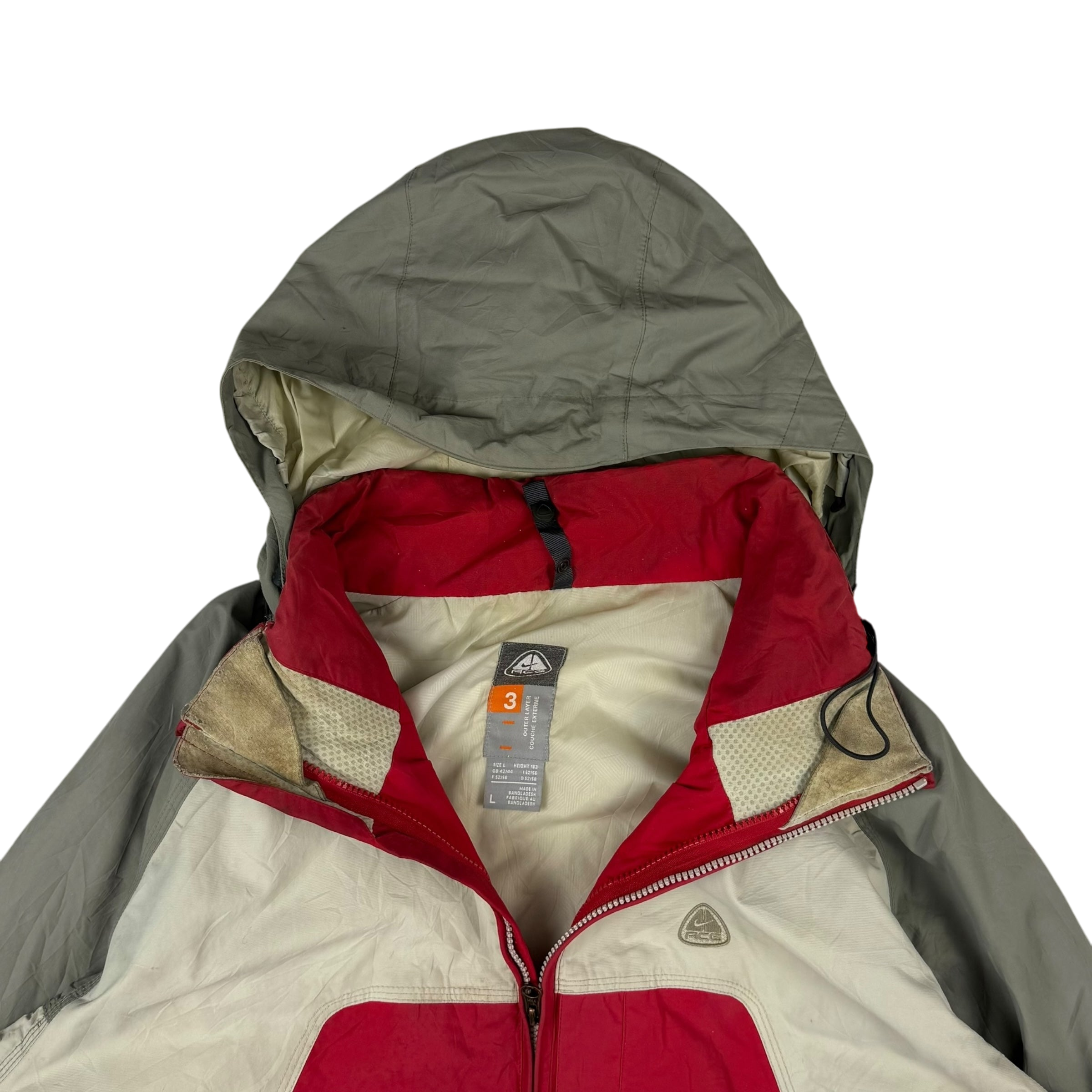 Nike ACG 00s Heavy Panelled Jacket Red/White/Grey (Fits L-XL)