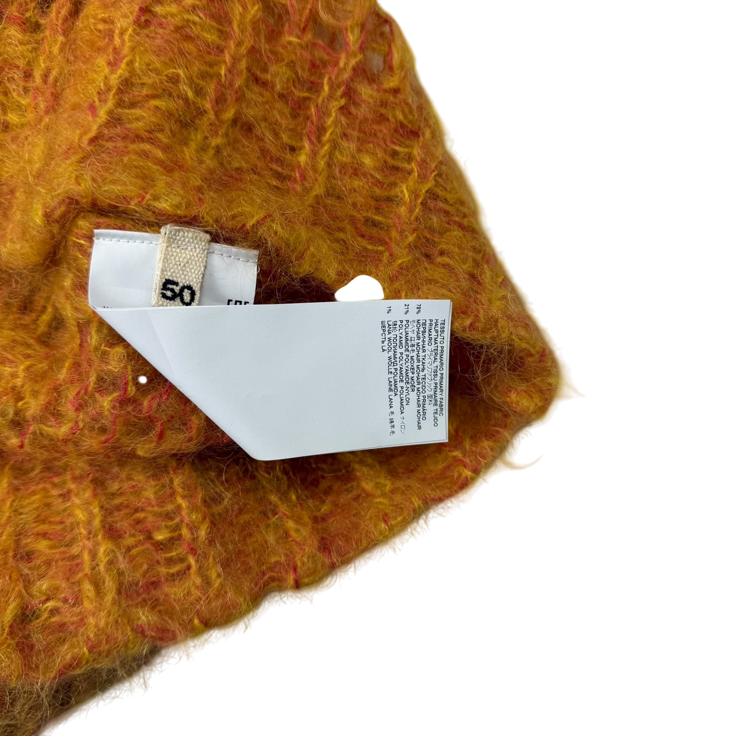 MARNI Latticed Open-Gauge Oversized Mohair-Blend Sweatshirt Orange (Size L)