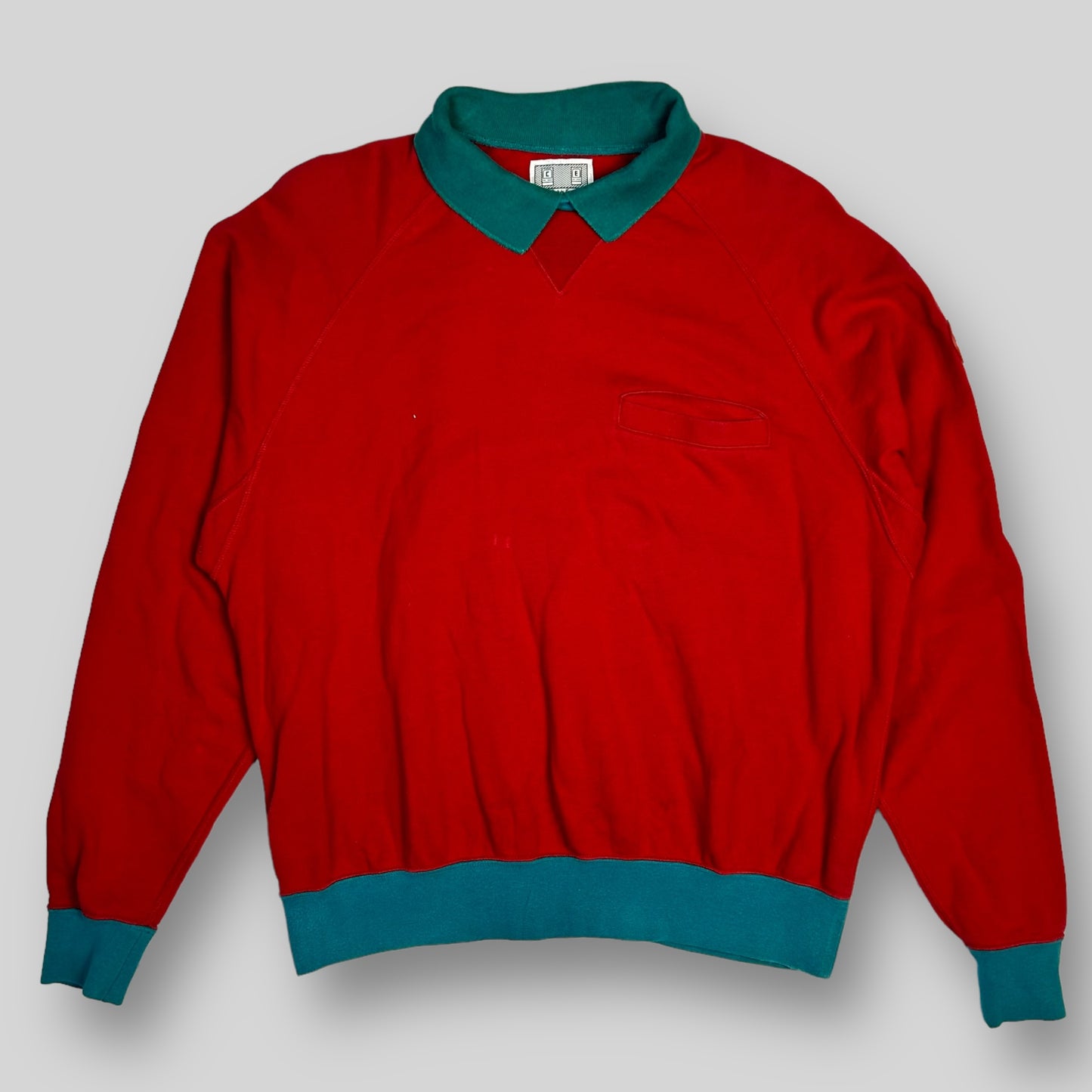 Cav Empt Collared Sweater Red/Green (Fits M/L)