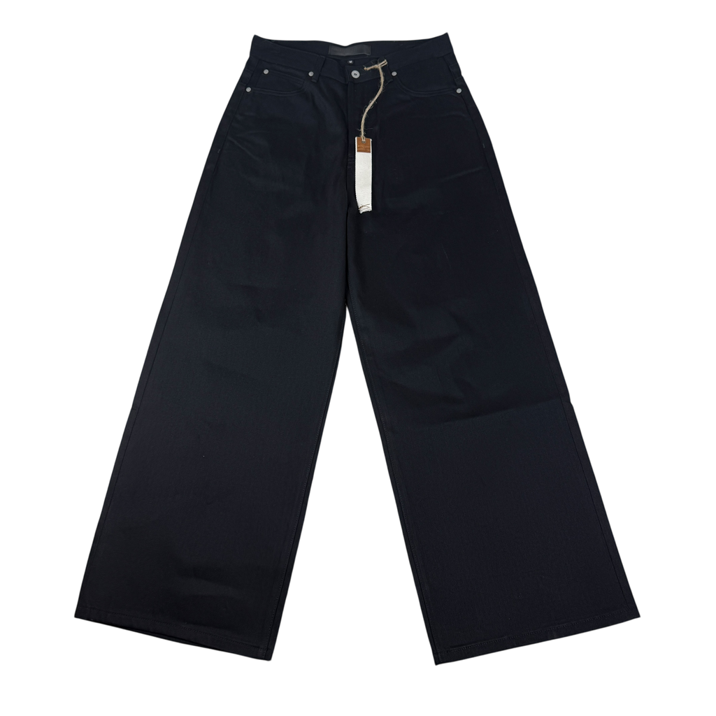 NO/FAITH STUDIOS Japanese Selvedge Ultra Loose Denim Jeans Black (Size M)