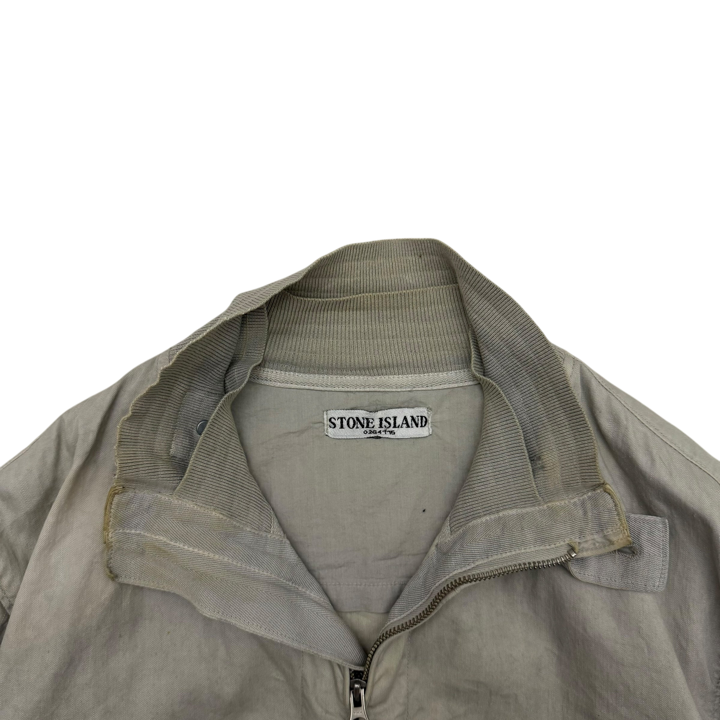 Stone Island SS 2004 Lino Flax Jacket Light Grey (Size M)