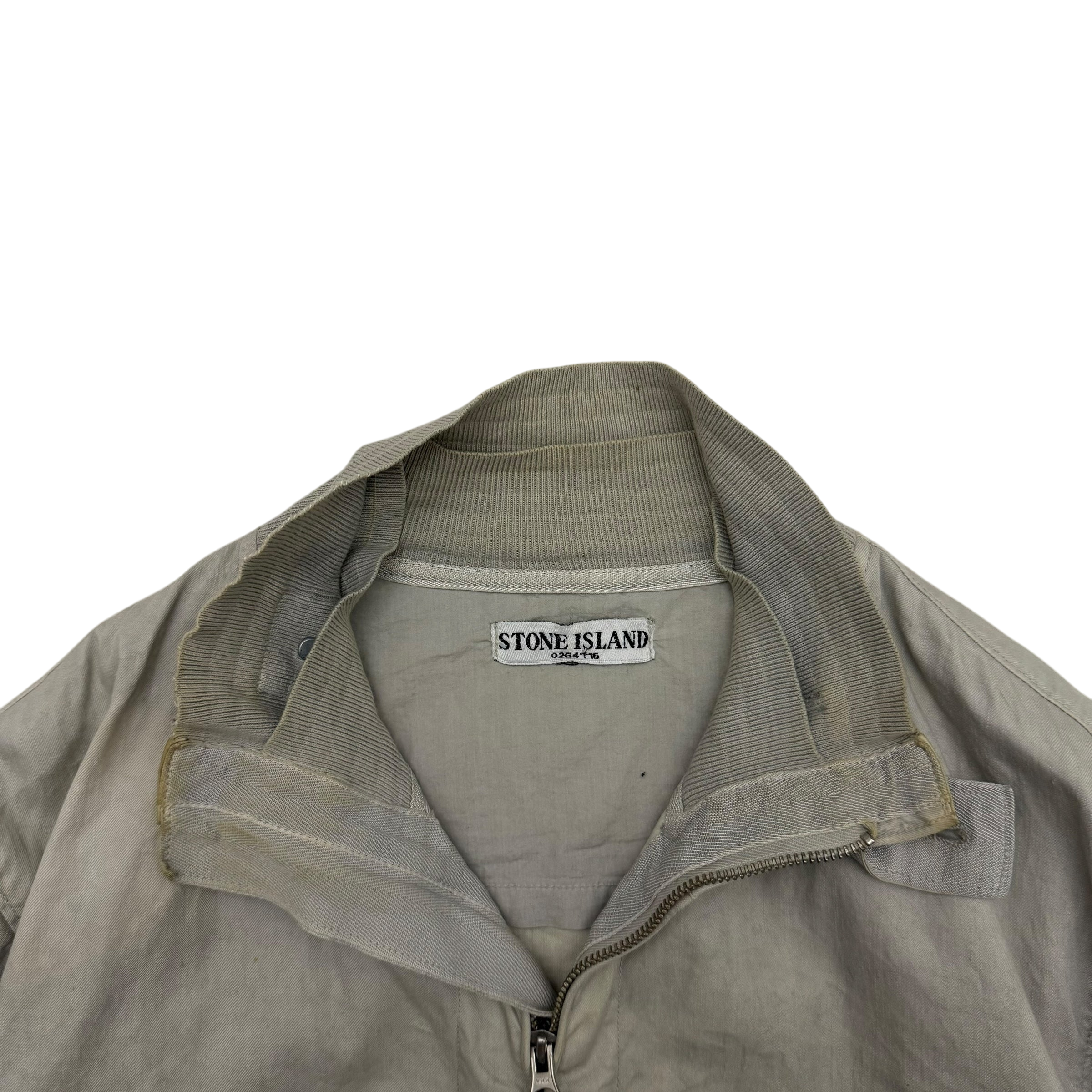 Stone Island SS 2004 Lino Flax Jacket Light Grey (Size M)