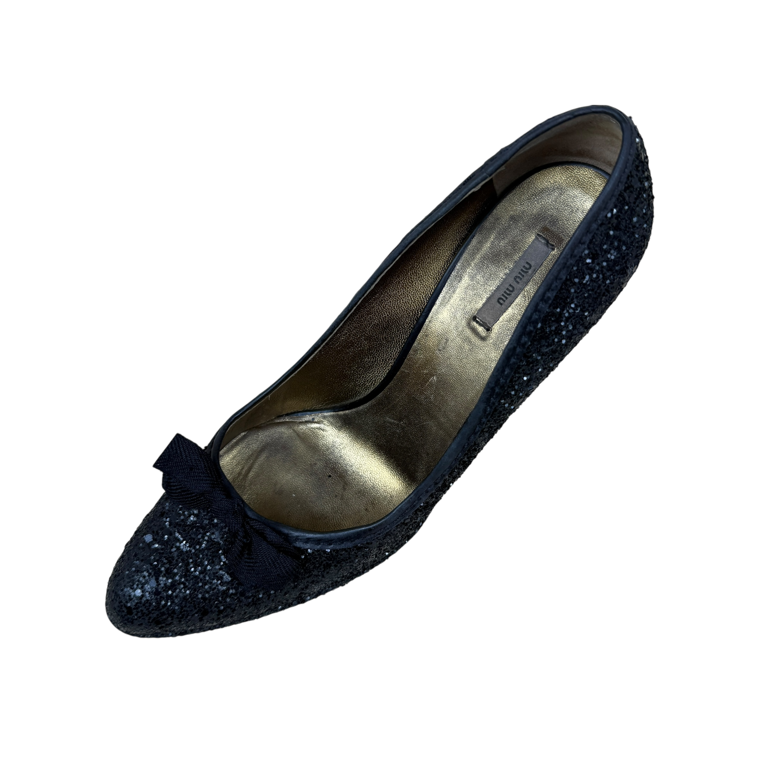 Miu Miu Sparkly Pumps Black (Size EU37)