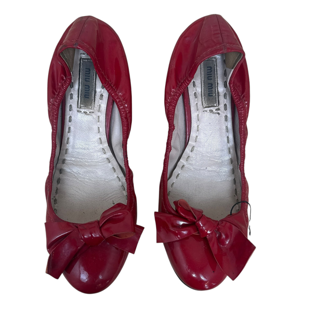 Miu Miu Red Patent flats